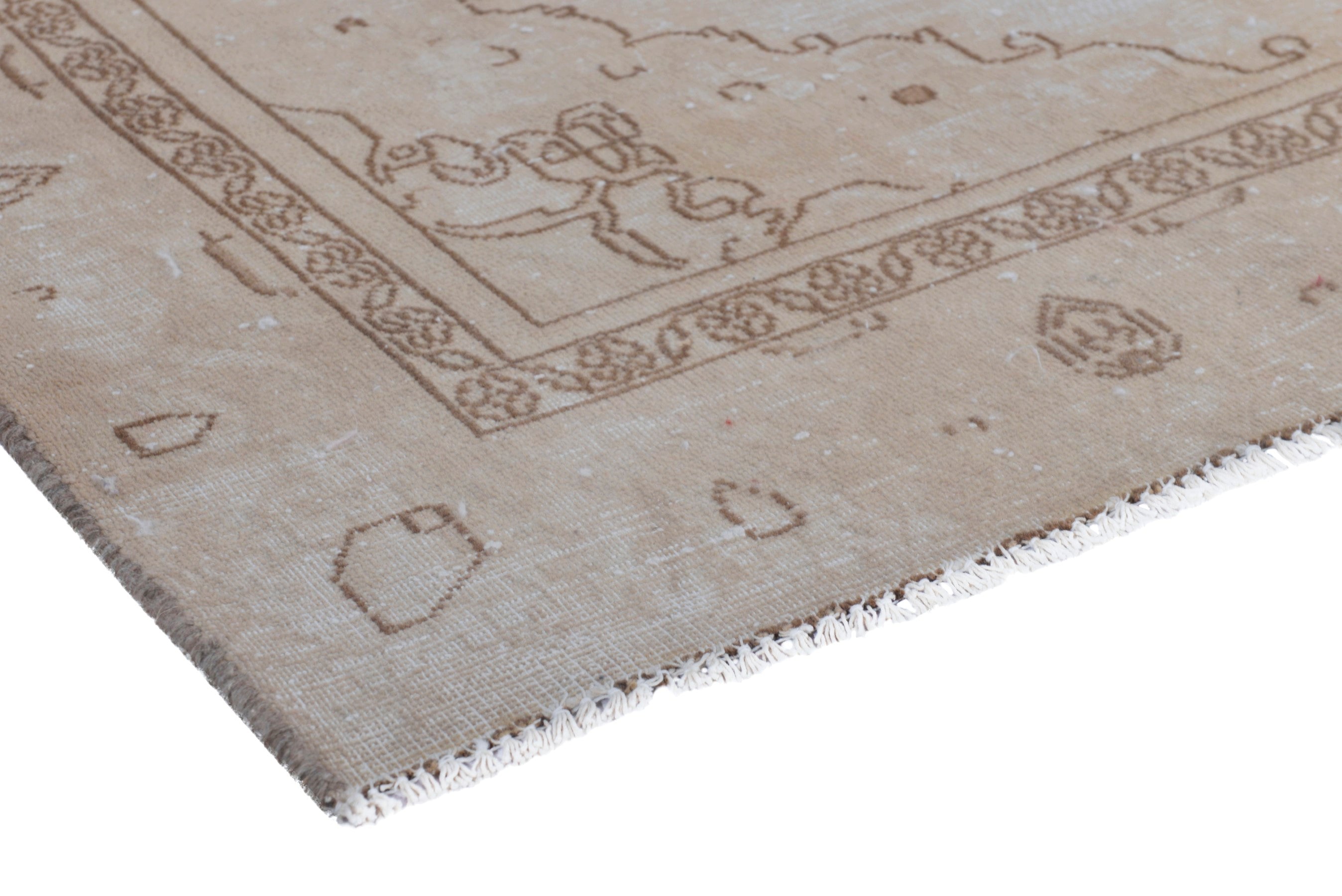 Turkish Anatolian accent rug in stone and greige, view 4 of 18