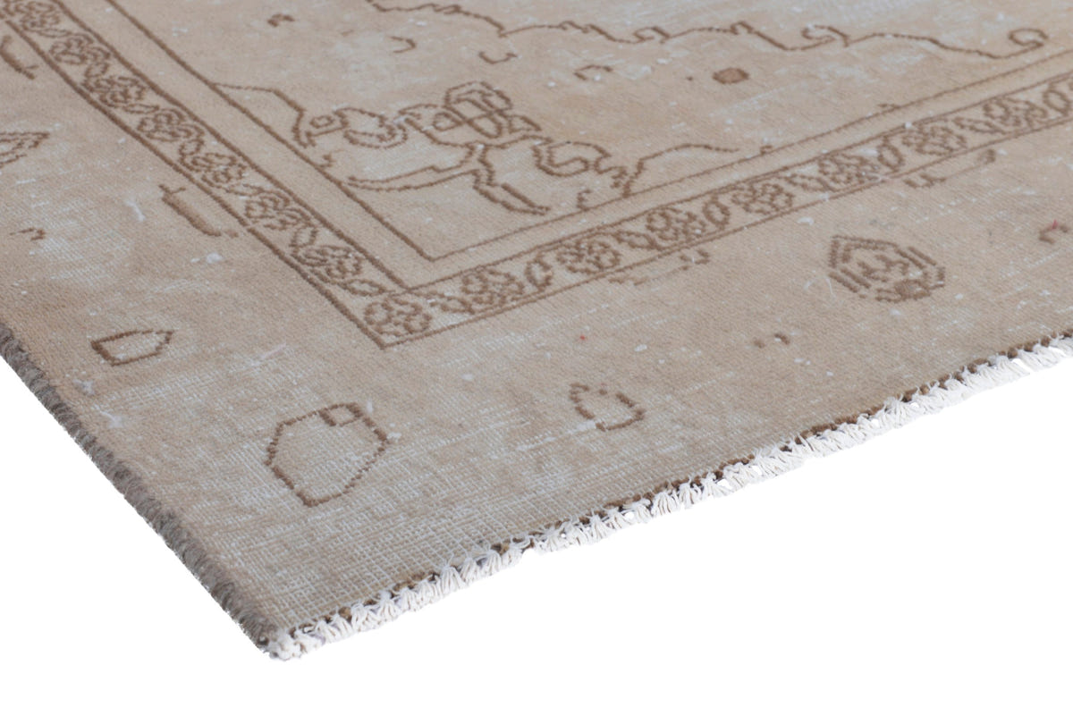 Turkish Anatolian accent rug in stone and greige, view 16 of 19