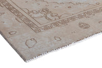 Turkish Anatolian accent rug in stone and greige, view 16 of 19