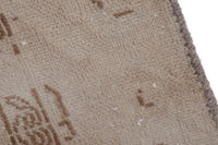 Turkish Anatolian accent rug in stone and greige, view 17 of 19