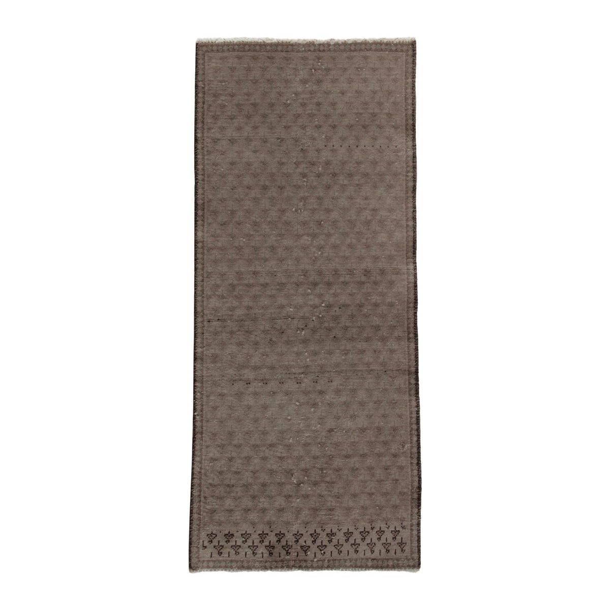 Persian Arak accent rug in taupe, 1'10" x 4'5"