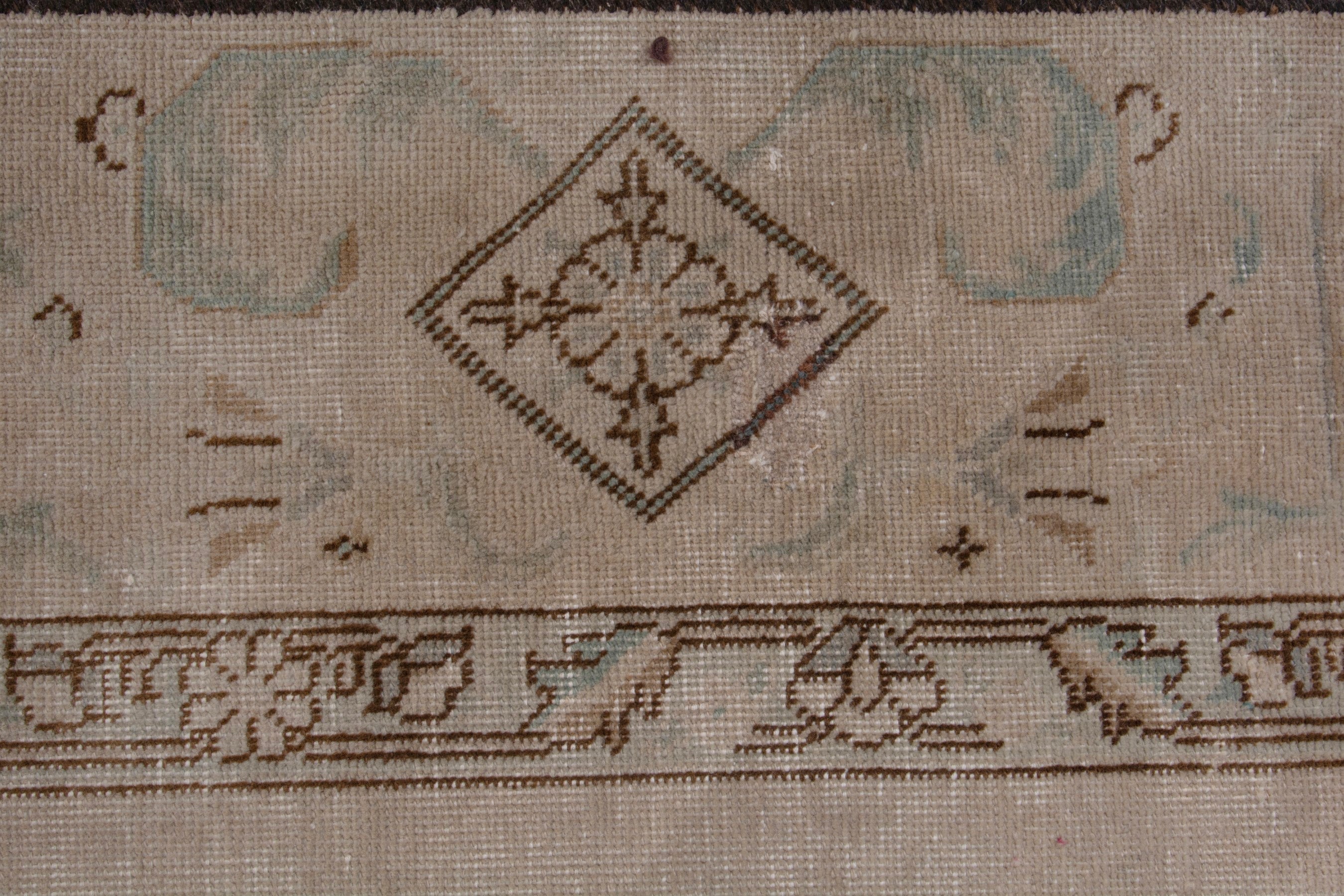 Persian Tabriz oversized rug in taupe and muted pink, view 12 of 18