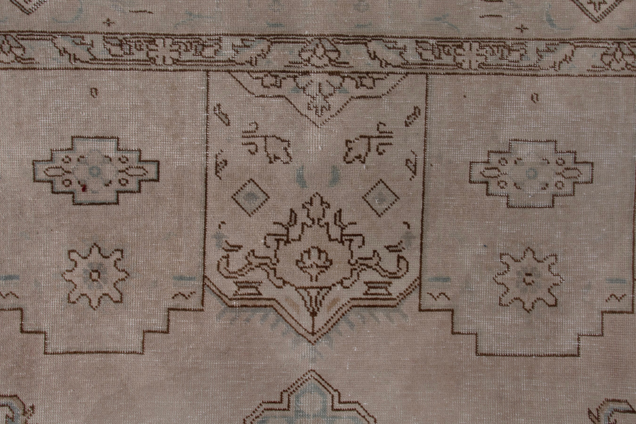 Persian Tabriz oversized rug in taupe and muted pink, view 13 of 18