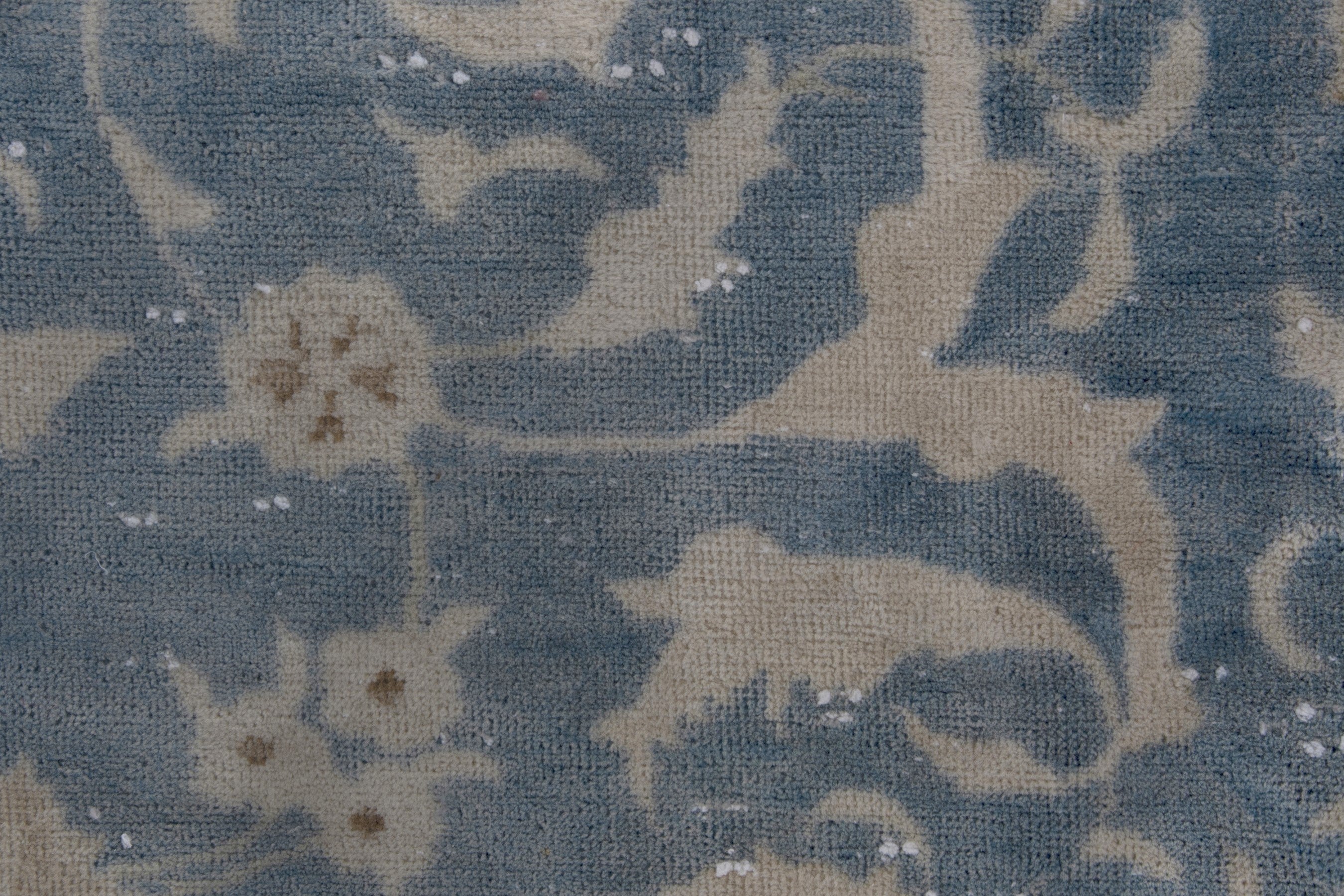 Persian Kashan oversized rug in denim and greige, view 13 of 17