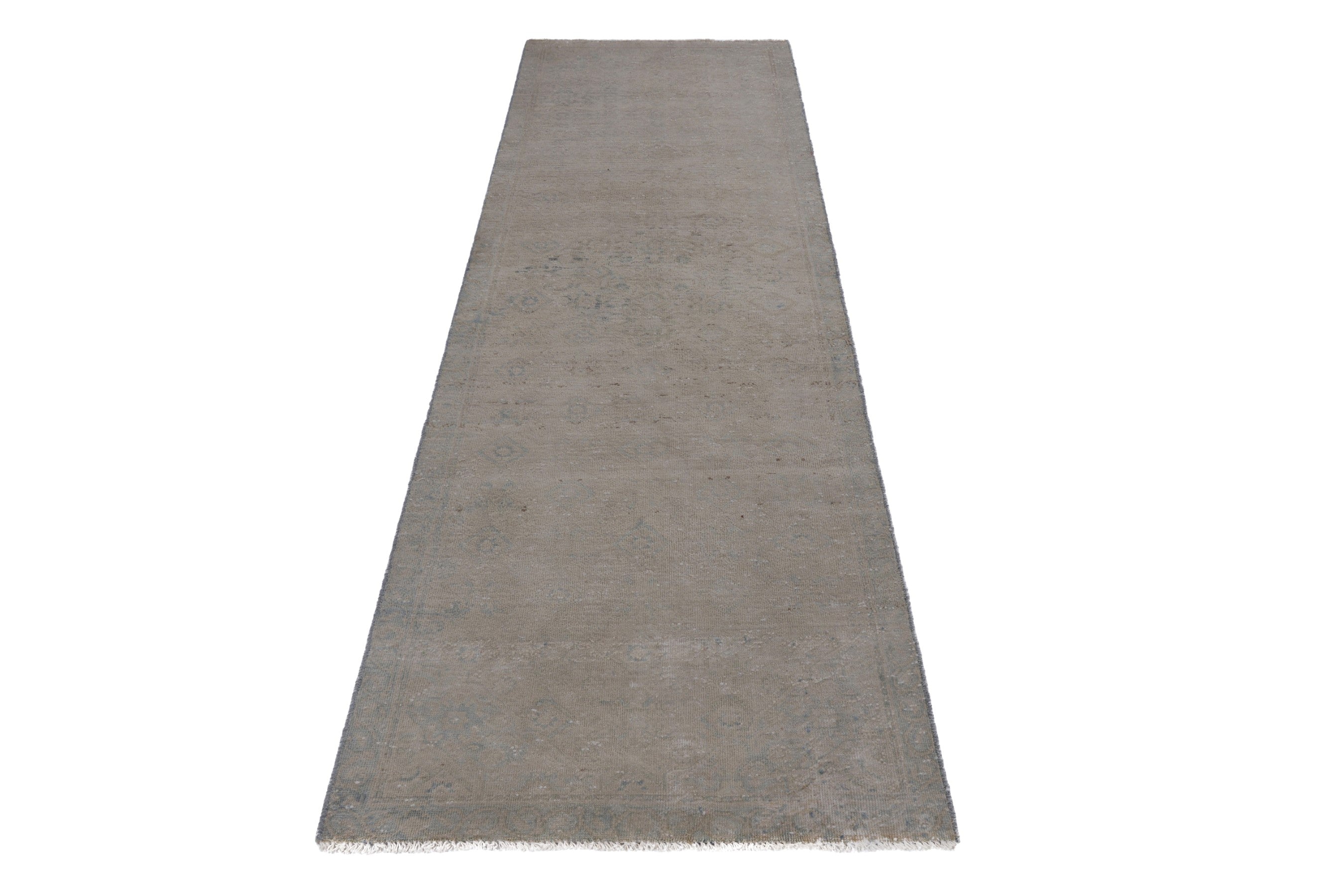 Persian Mahal runner rug in taupe and greige, view 2 of 17