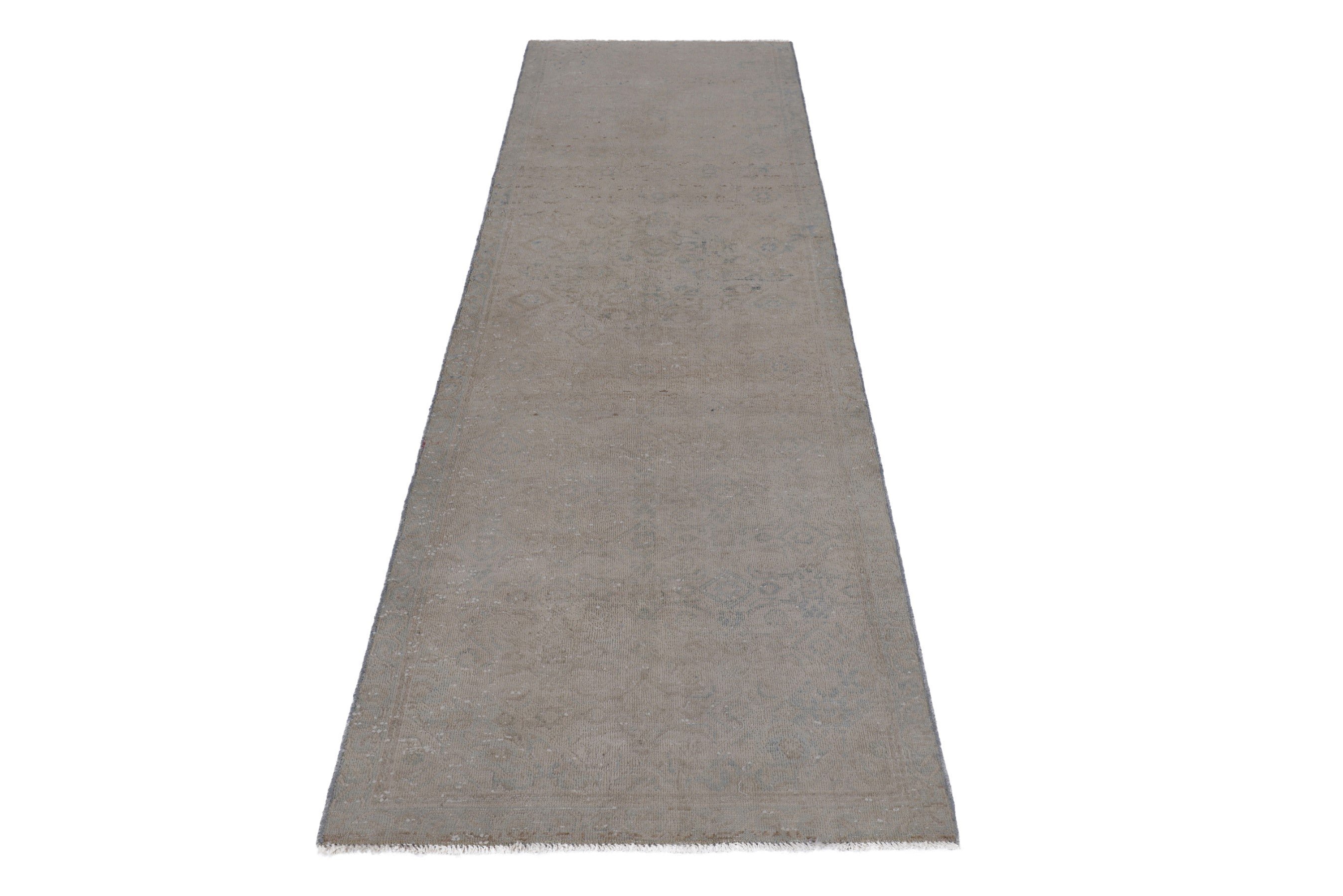 Persian Mahal runner rug in taupe and greige, view 3 of 17