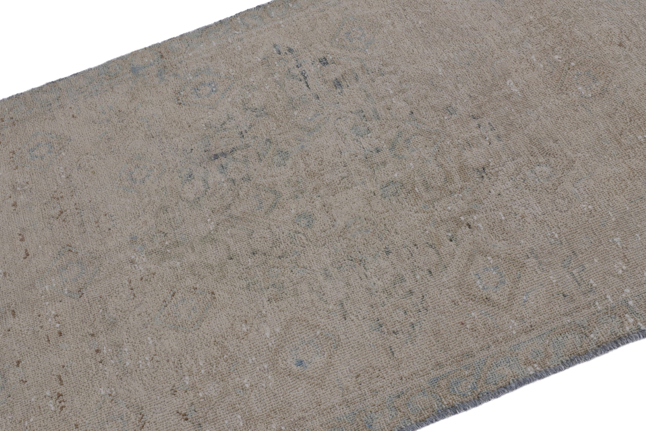 Persian Mahal runner rug in taupe and greige, view 6 of 17
