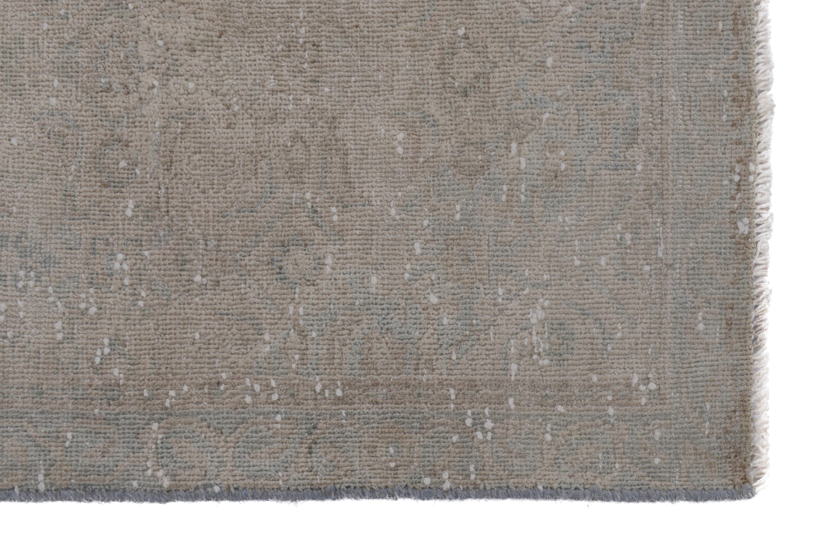 Persian Mahal runner rug in taupe and greige, view 5 of 17