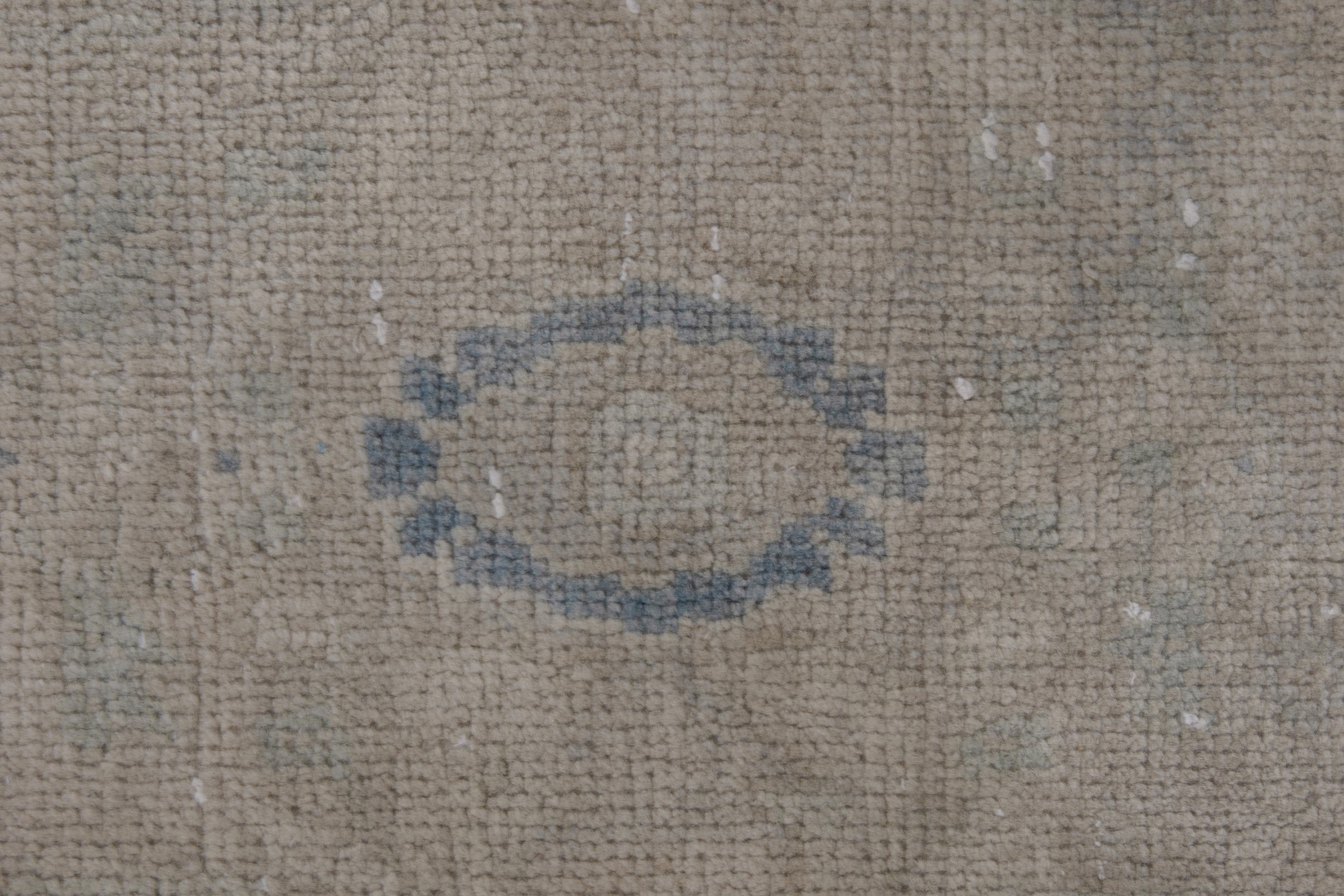 Persian Mahal area rug in greige and dusty blue, view 11 of 17