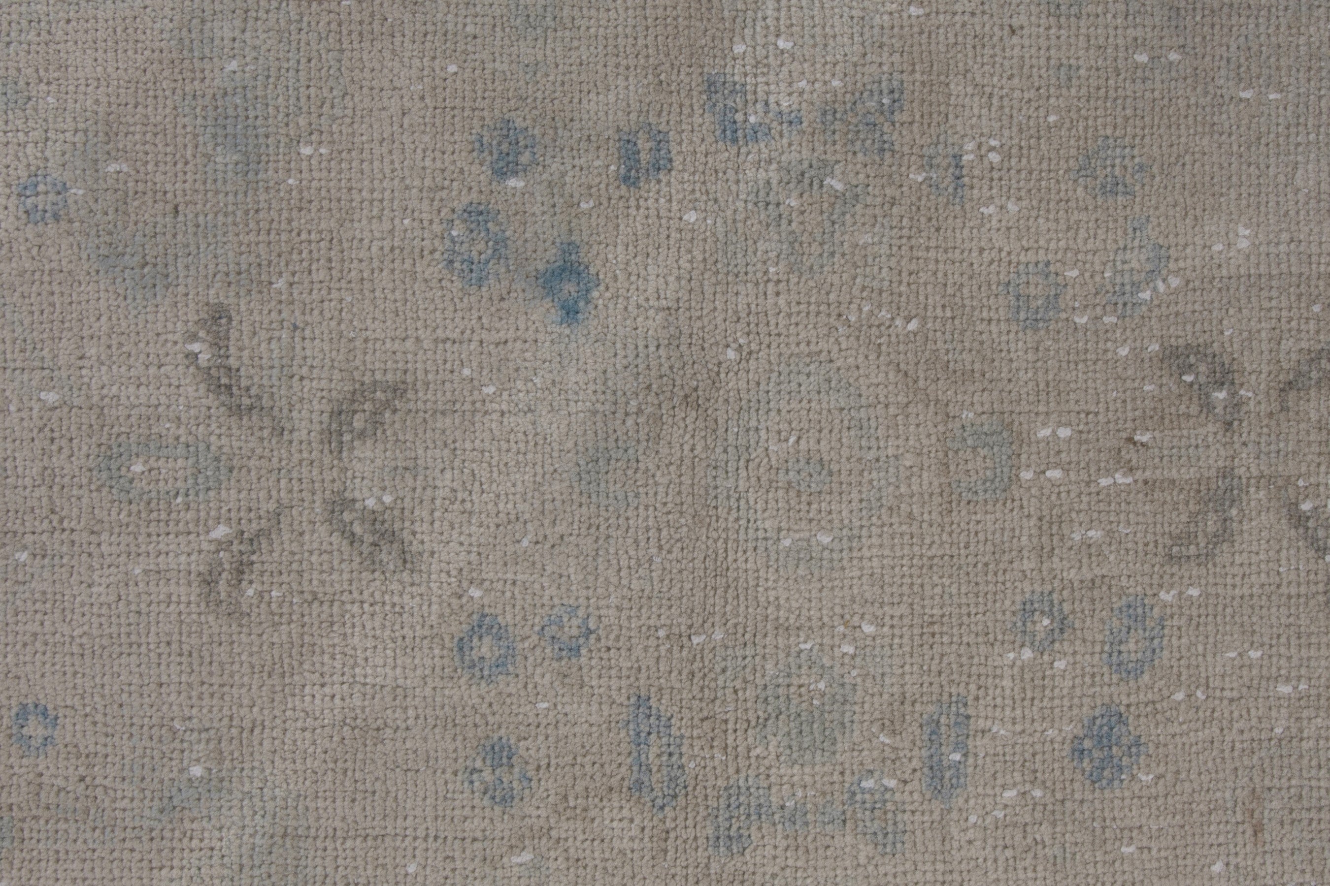 Persian Mahal area rug in greige and dusty blue, view 12 of 17