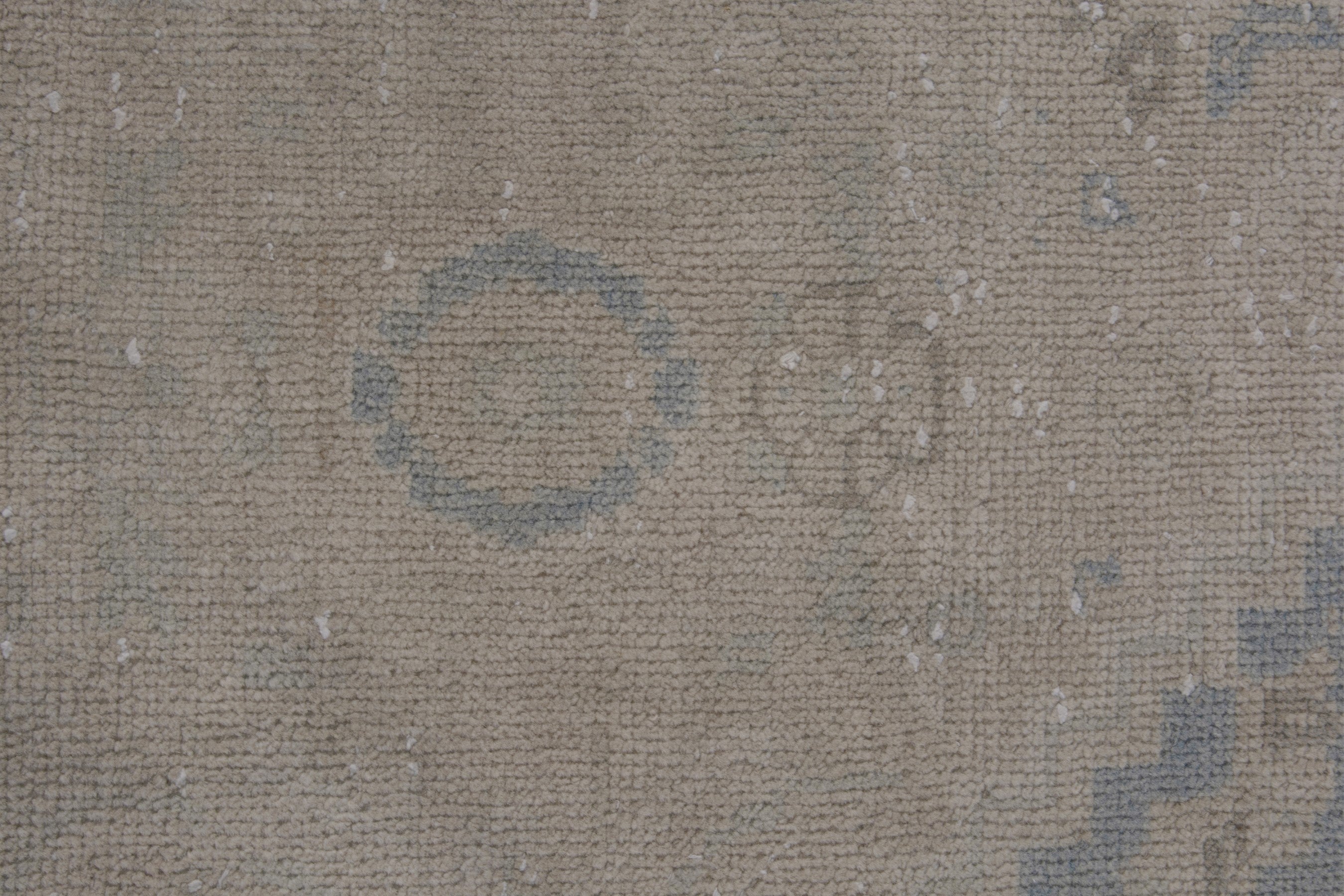 Persian Mahal area rug in greige and dusty blue, view 13 of 17