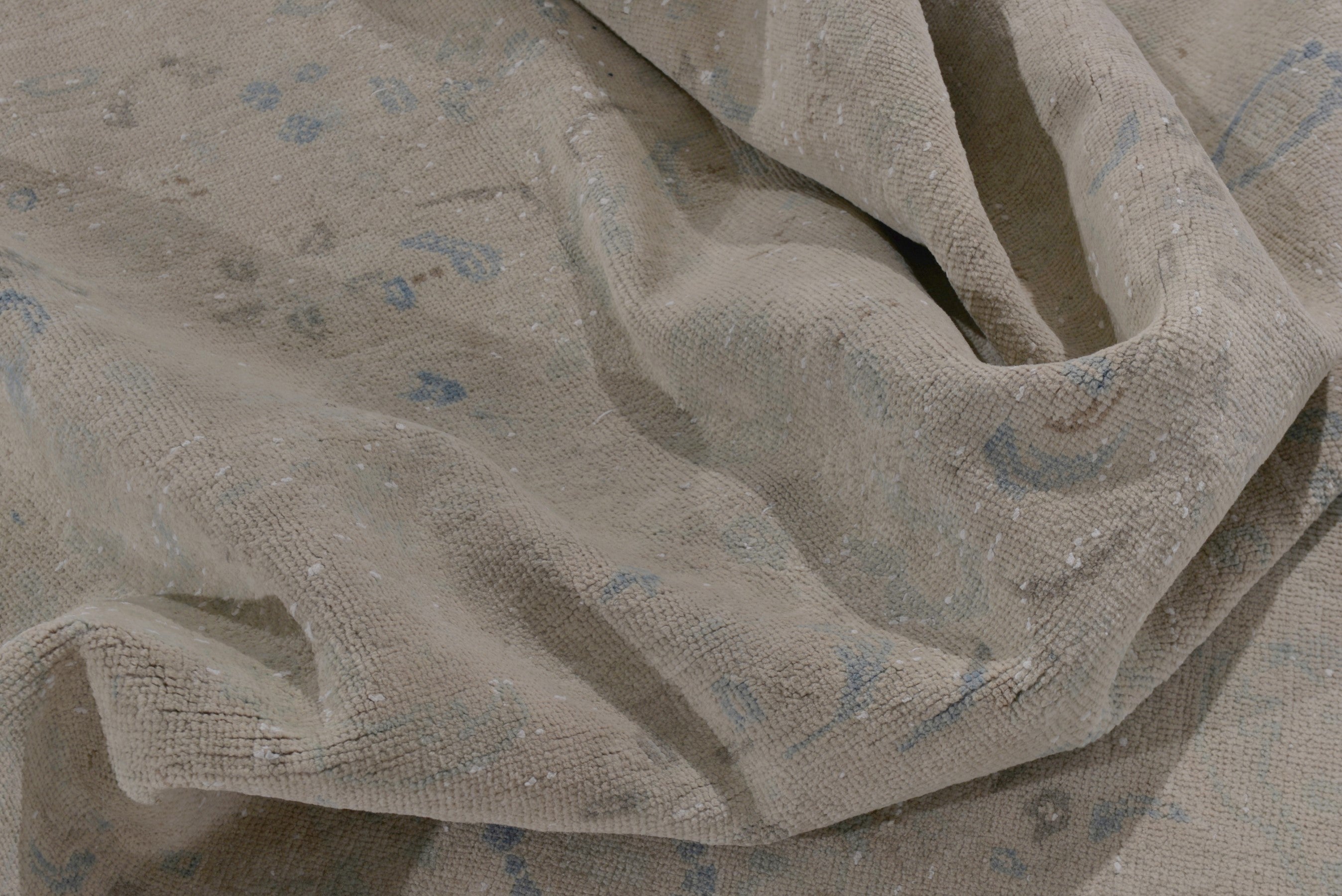 Persian Mahal area rug in greige and dusty blue, view 15 of 17