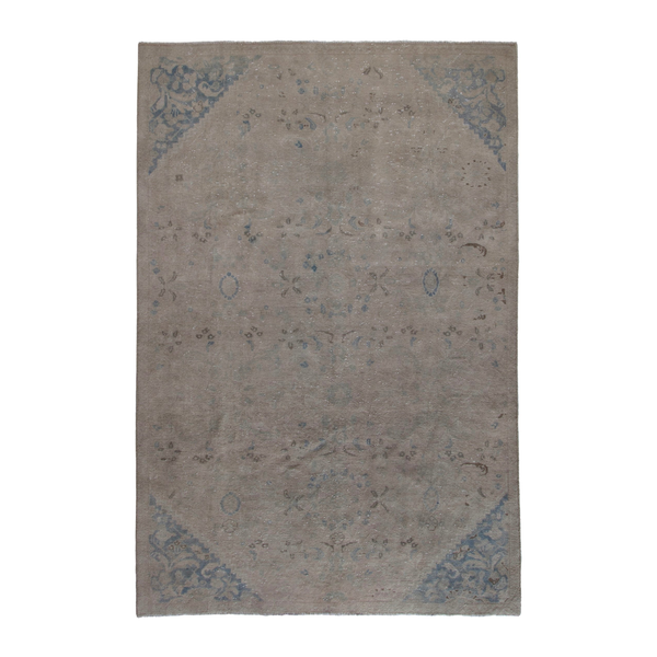 Persian Mahal area rug in greige and dusty blue, 6'3" x 9'5"