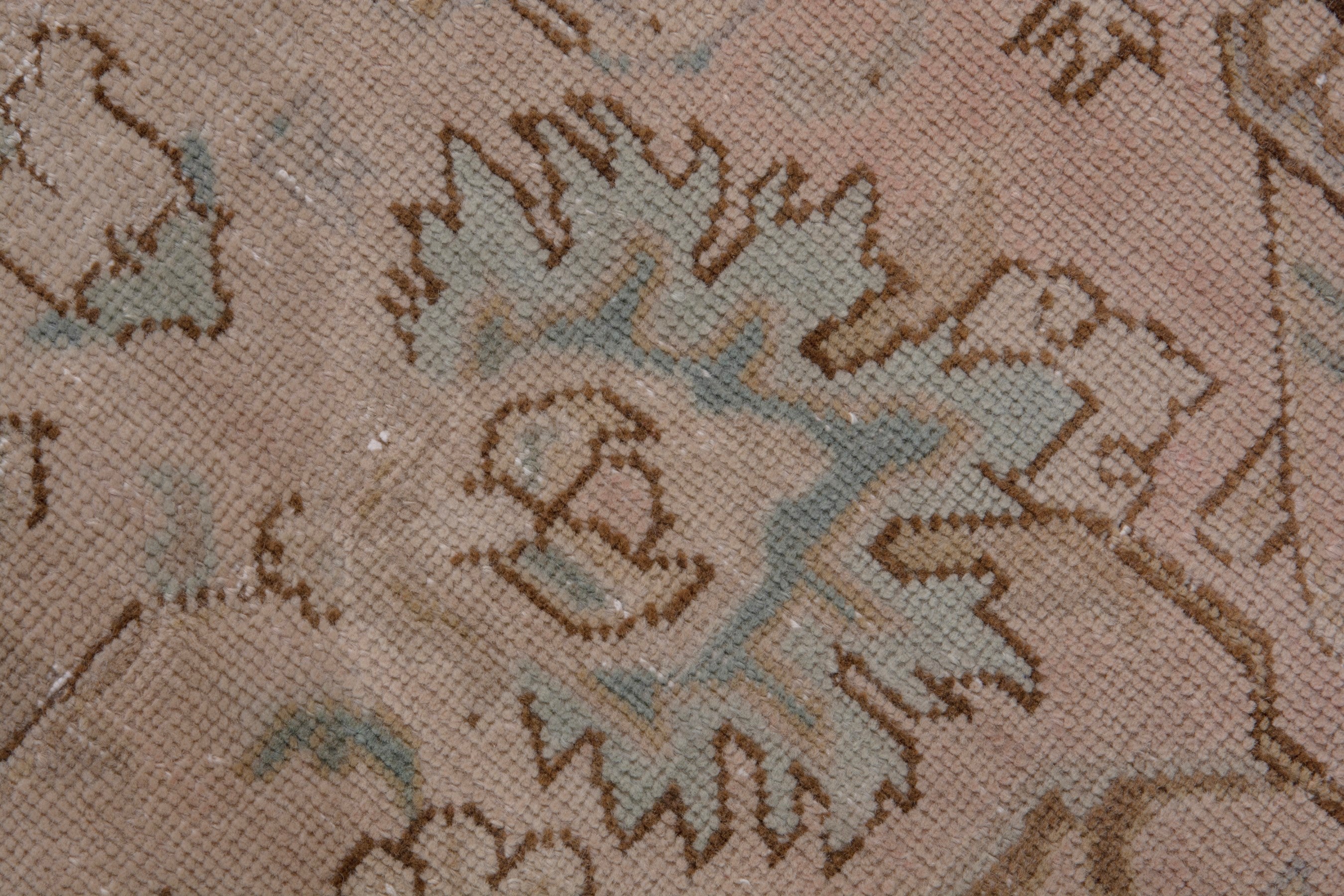 Persian Tabriz area rug in dusty rose and faded red, view 11 of 20