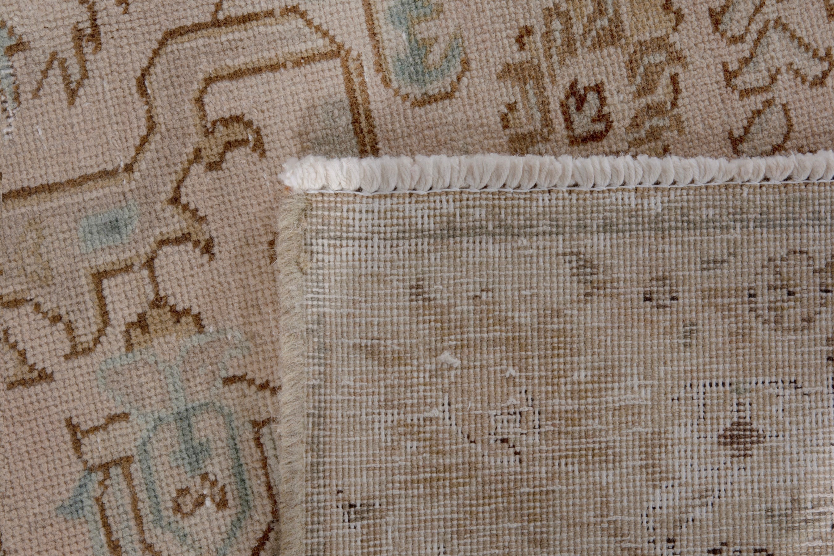 Persian Tabriz area rug in dusty rose and faded red, view 20 of 20