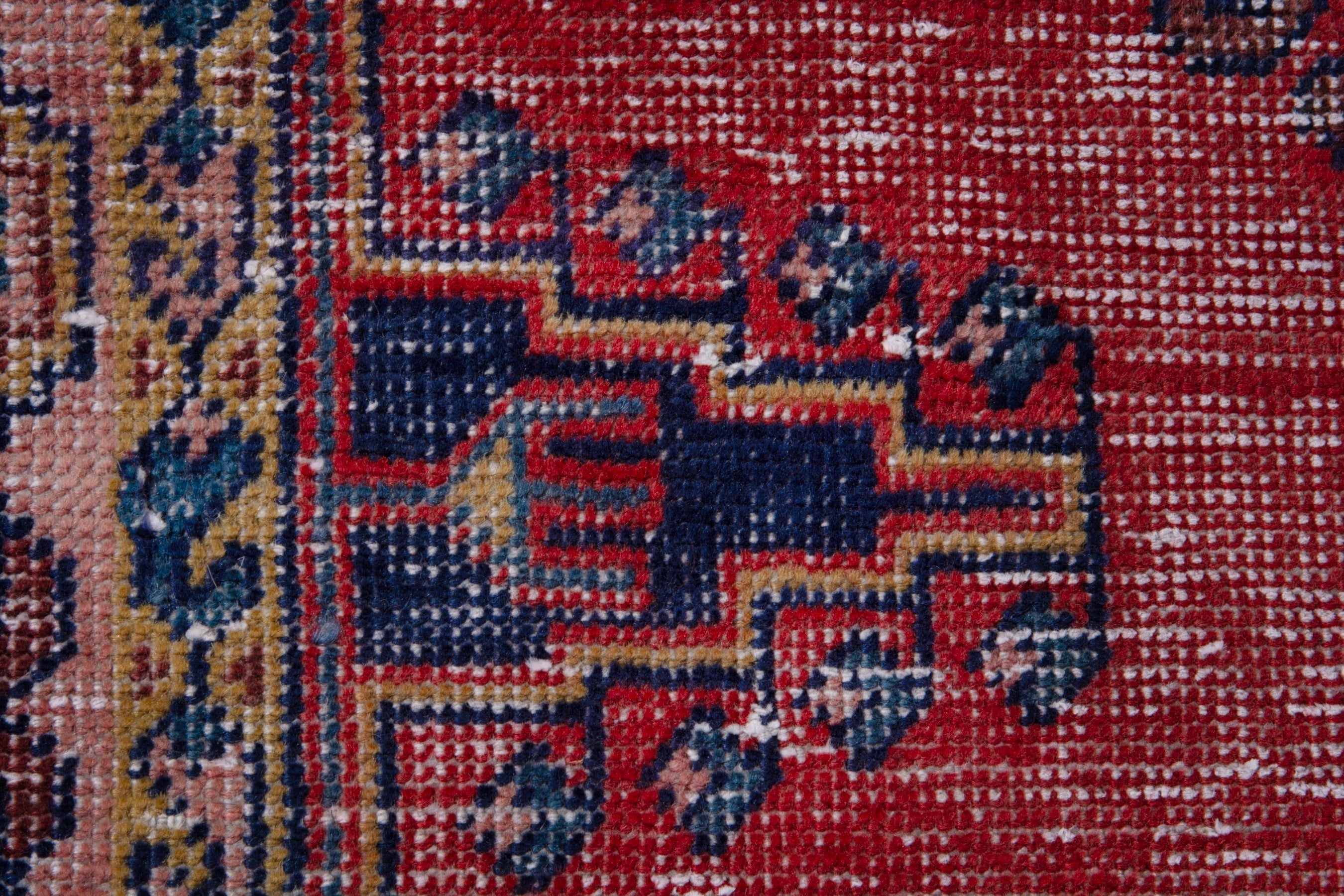 Persian Vist accent rug in faded red and denim, view 11 of 18