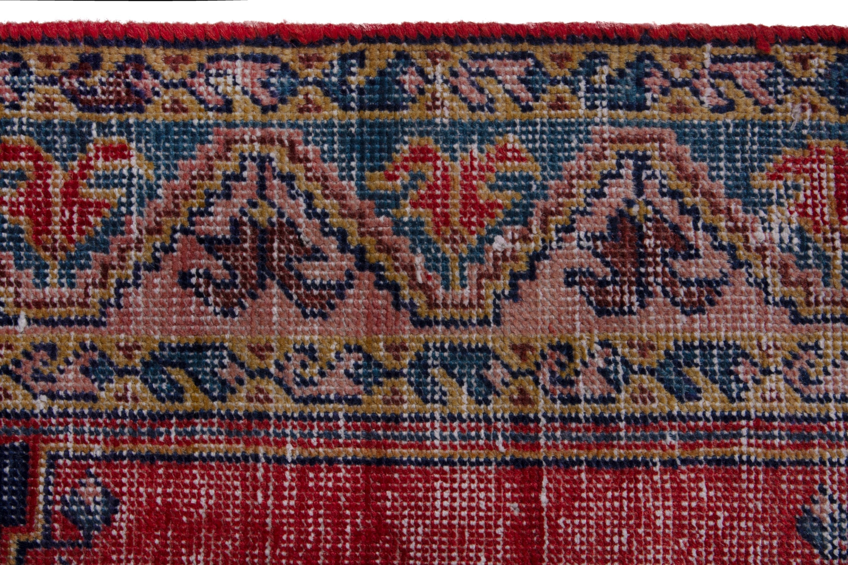 Persian Vist accent rug in faded red and denim, view 12 of 18