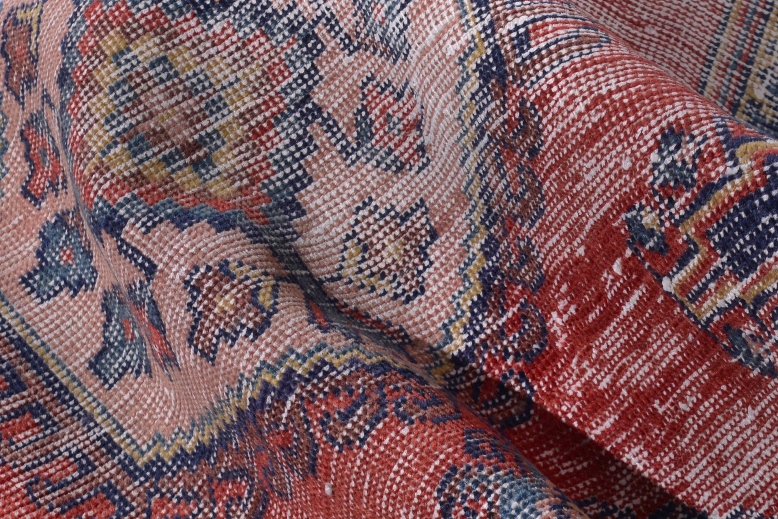 Persian Vist accent rug in faded red and denim, view 14 of 18