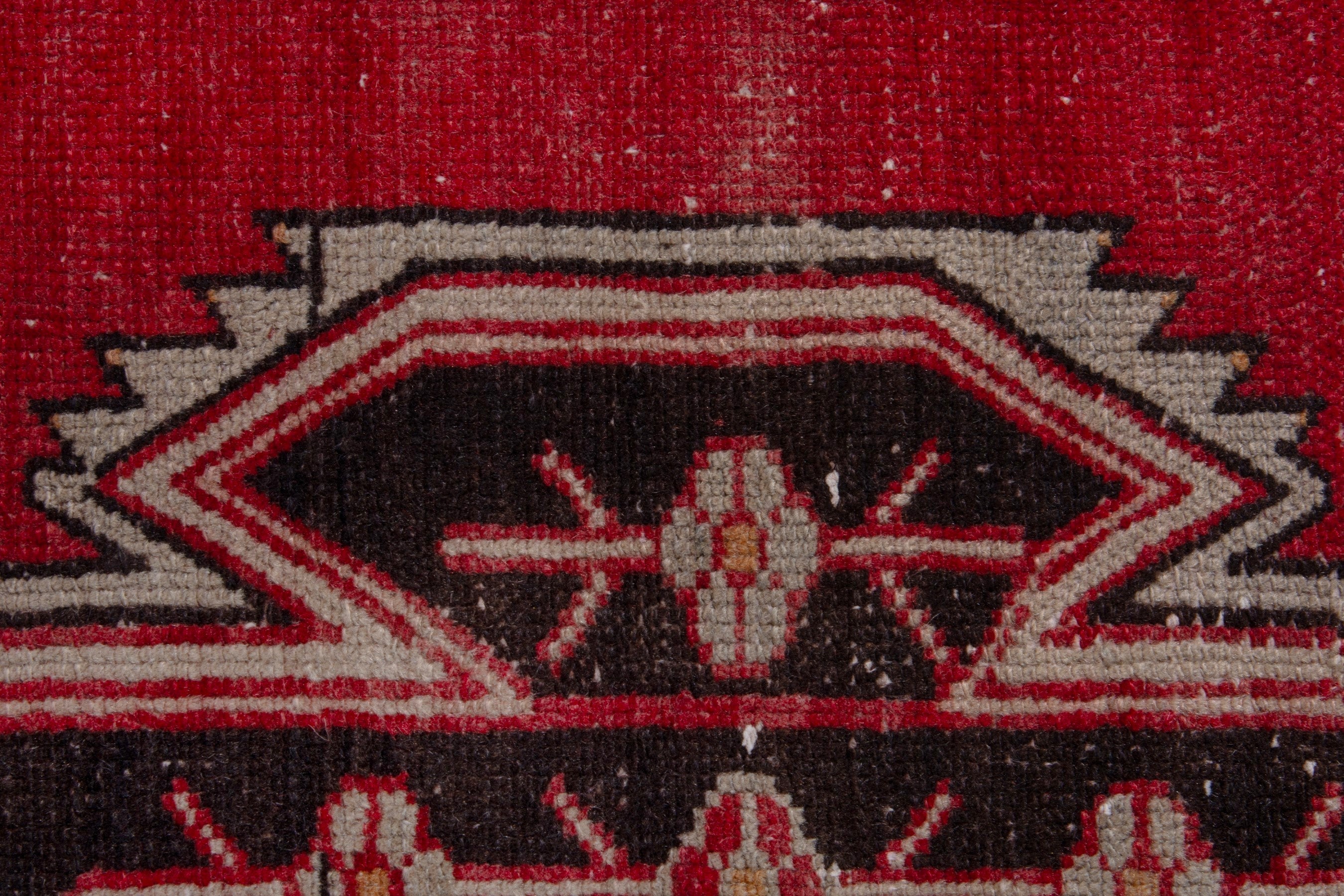 Persian Saveh accent rug in deep red and walnut, view 11 of 17