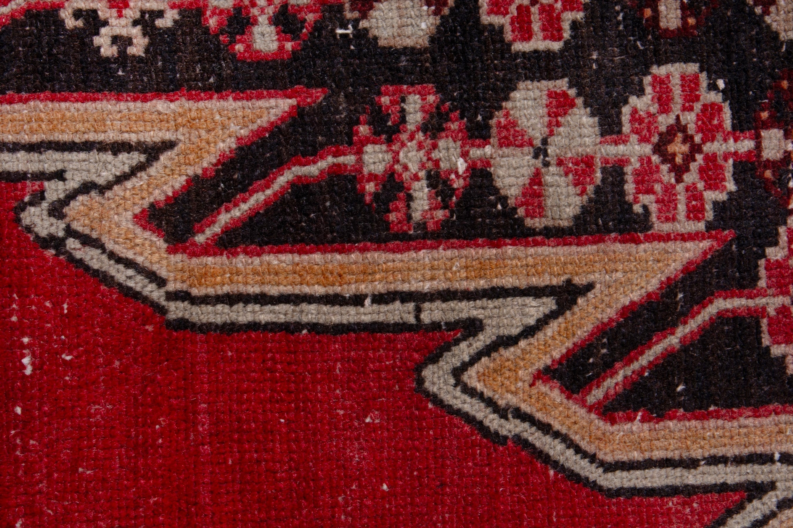Persian Saveh accent rug in deep red and walnut, view 12 of 17