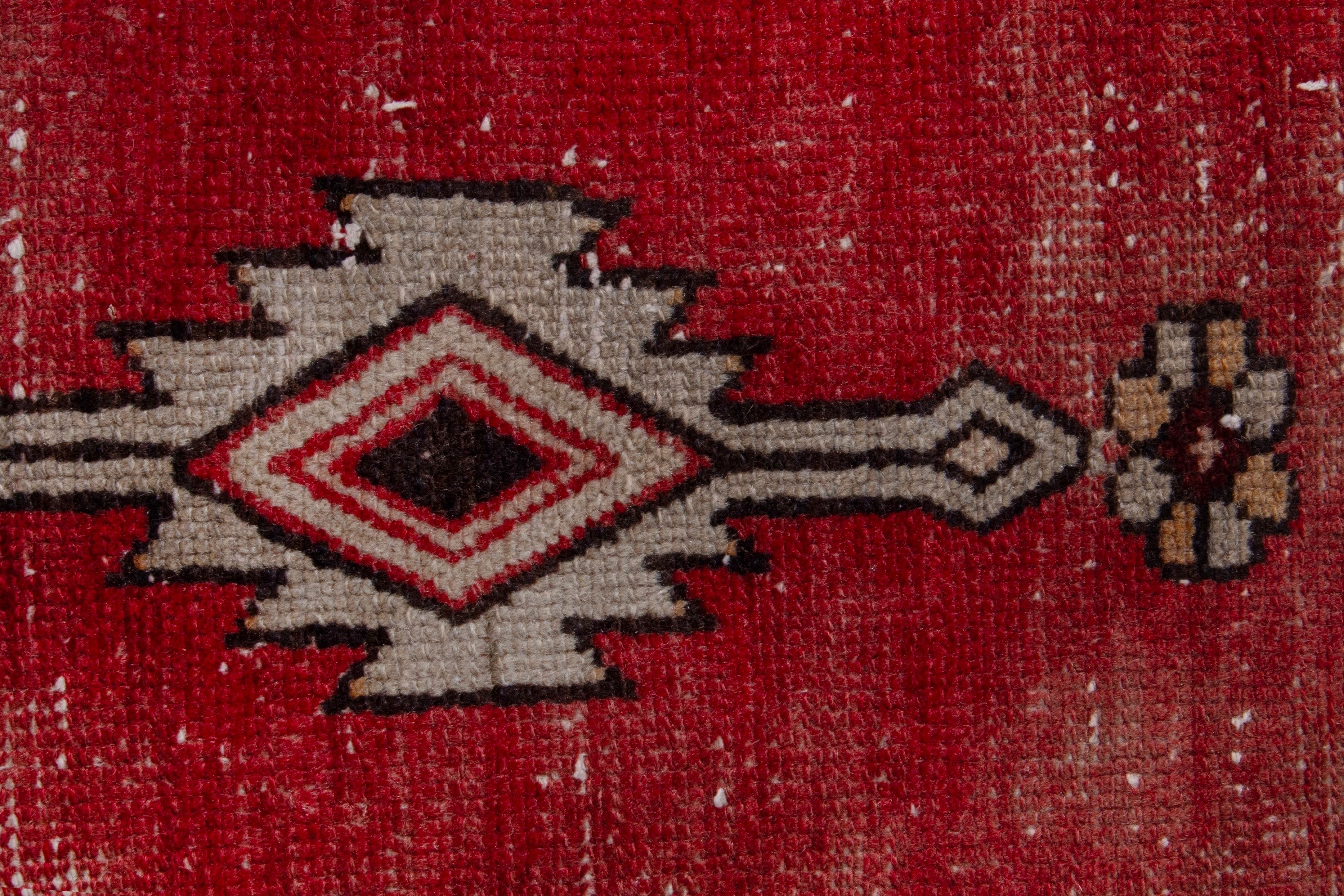 Persian Saveh accent rug in deep red and walnut, view 13 of 17