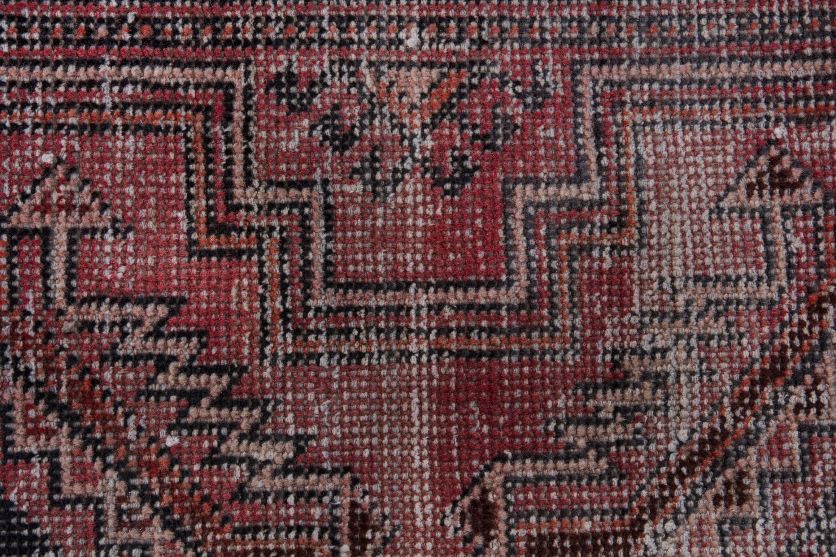 Persian Ferdos accent rug in greige and faded red, view 11 of 18