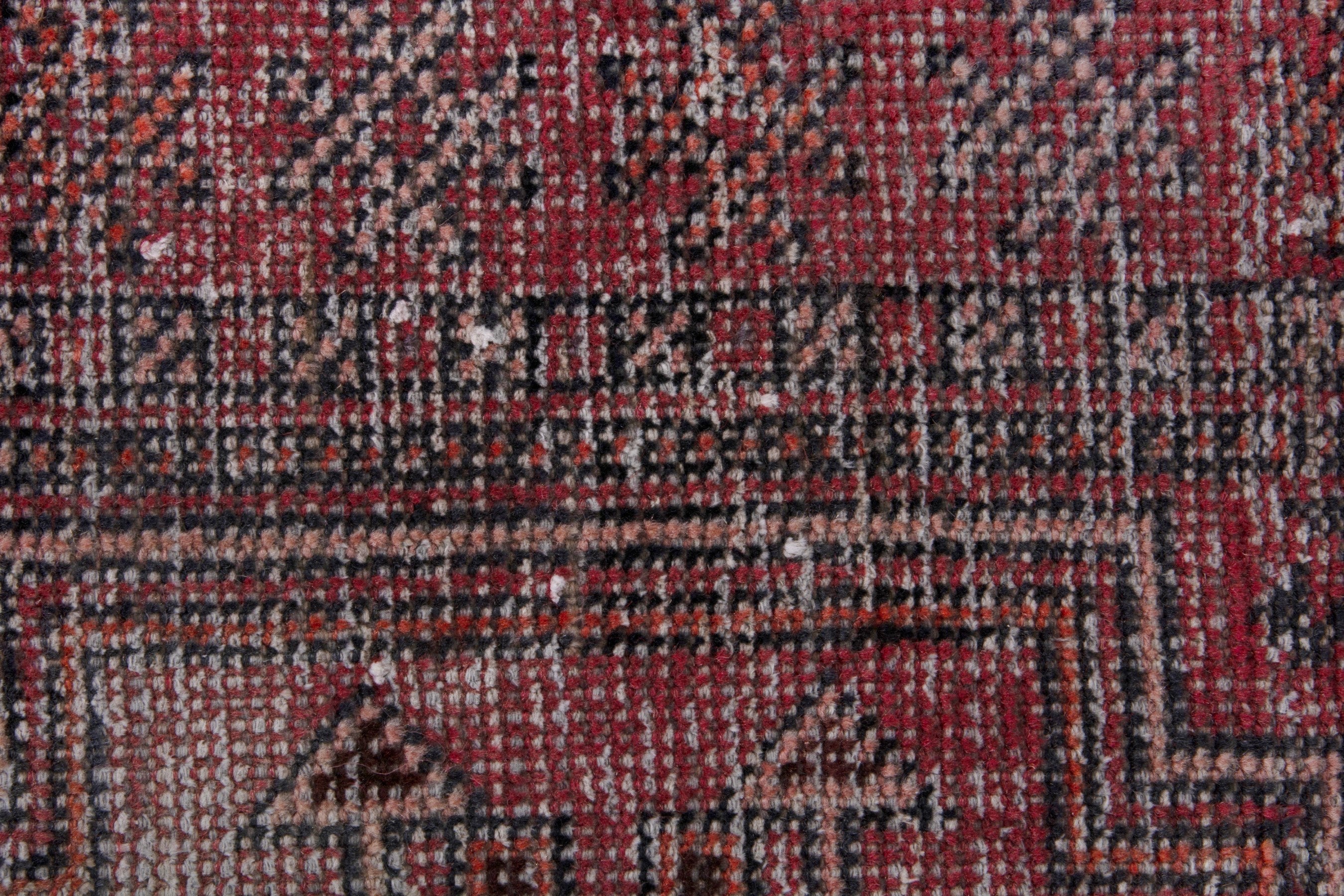 Persian Ferdos accent rug in greige and faded red, view 12 of 18