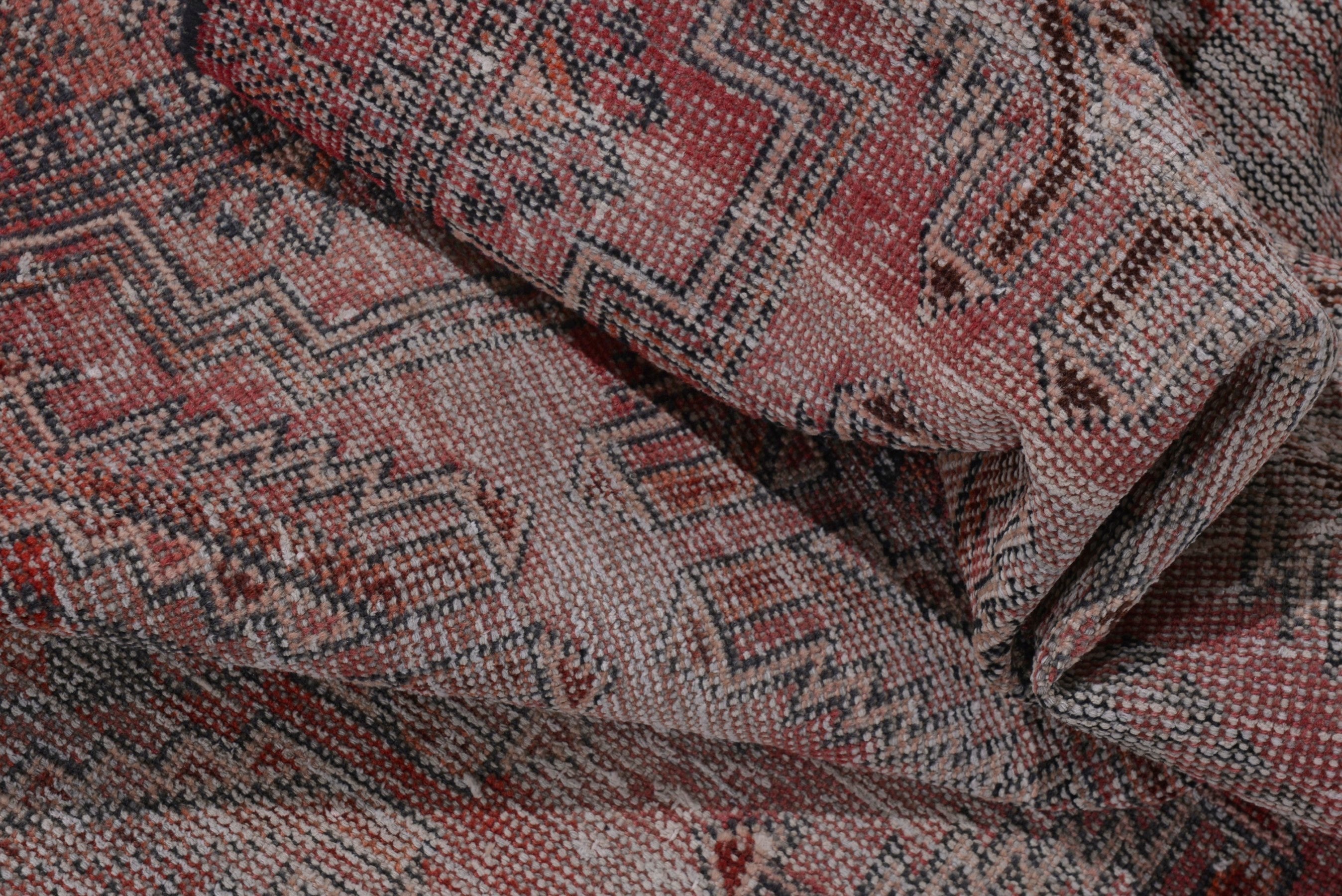 Persian Ferdos accent rug in greige and faded red, view 15 of 18
