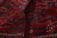 Turkish Anatolian runner rug in deep red and navy, view 10 of 22