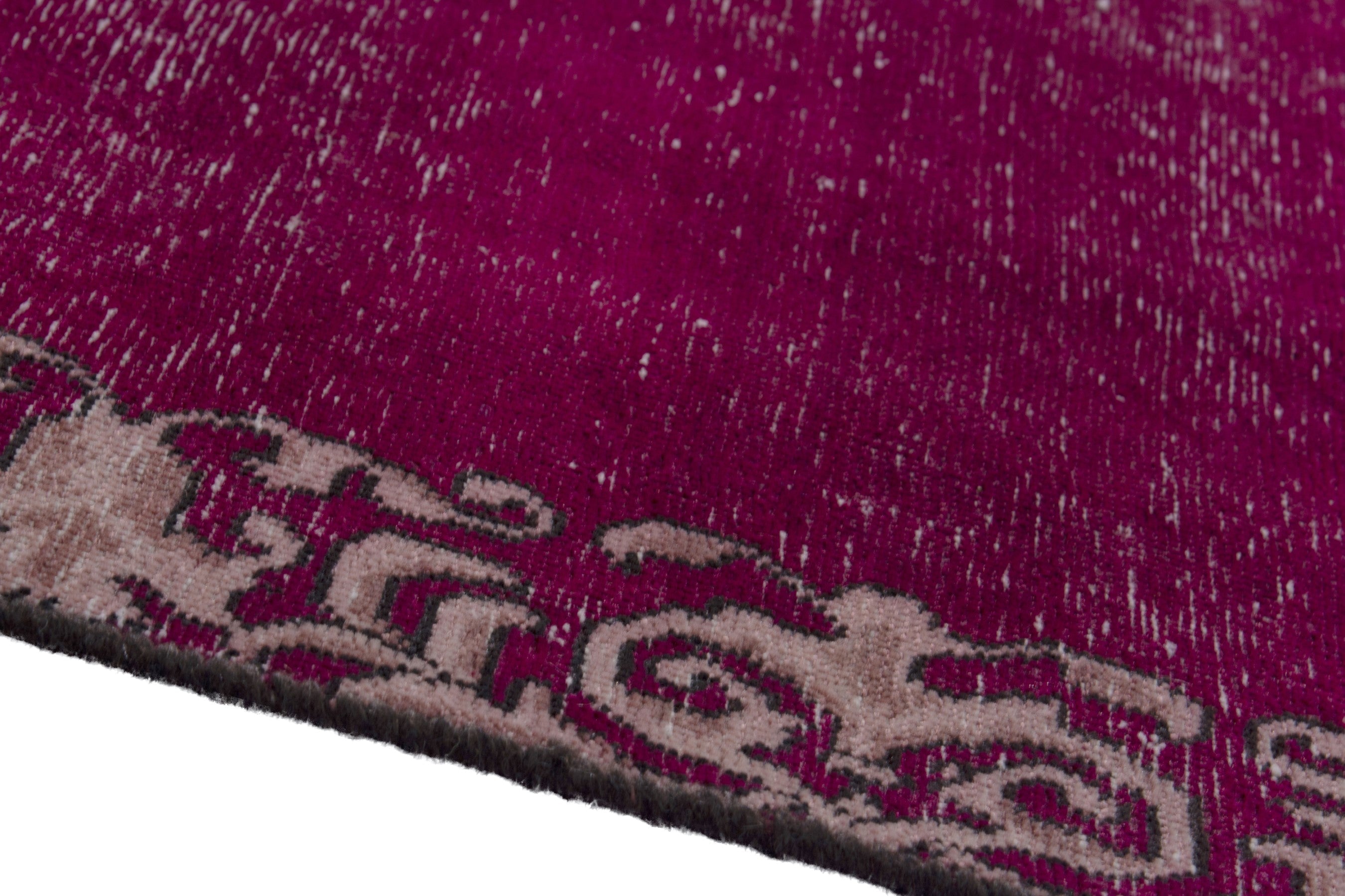 Persian Tabriz runner rug in burgundy and dusty rose, view 8 of 17