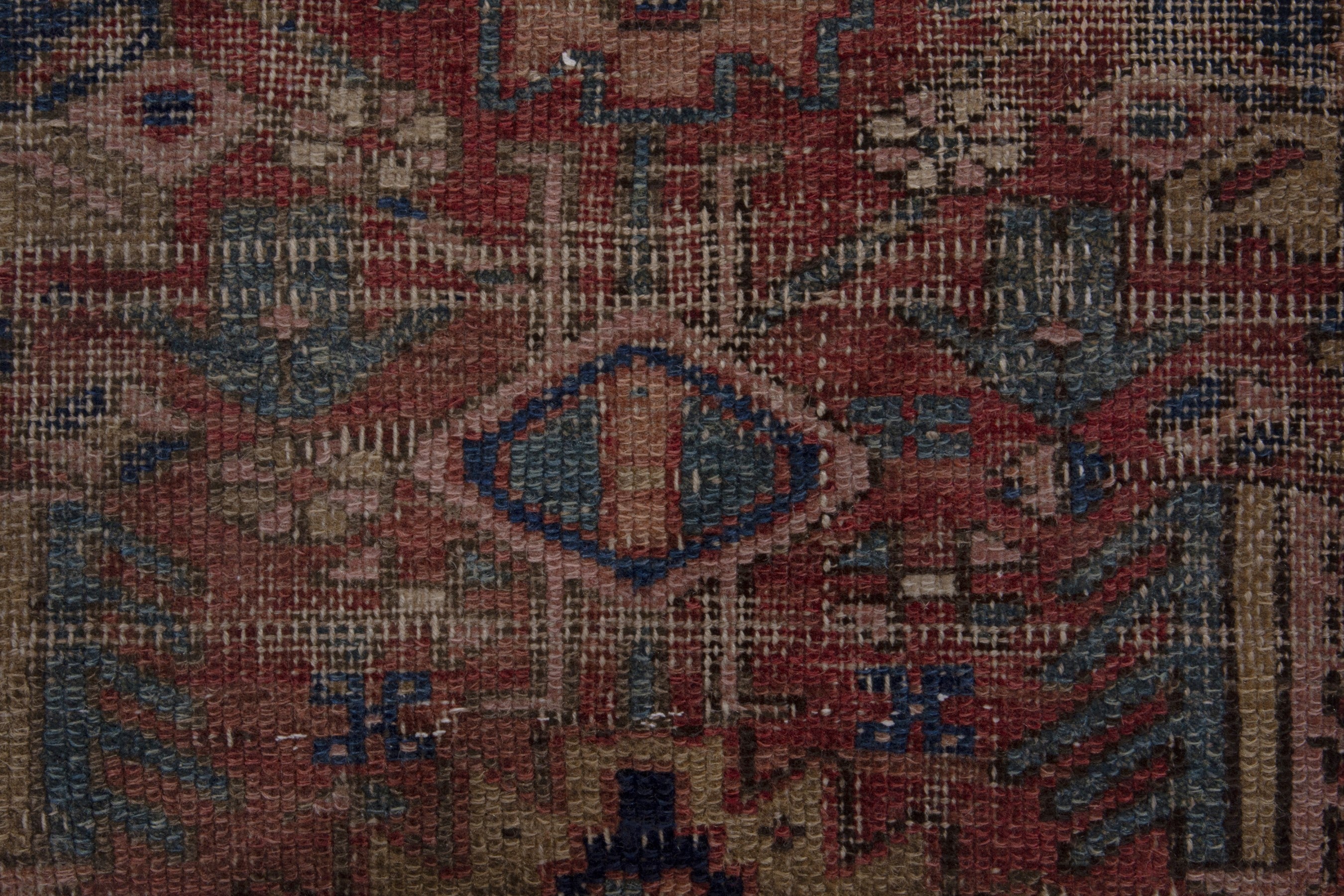 Turkish Anatolian runner rug in terracotta and navy, view 11 of 17