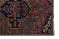Turkish Anatolian runner rug in terracotta and navy, view 14 of 18