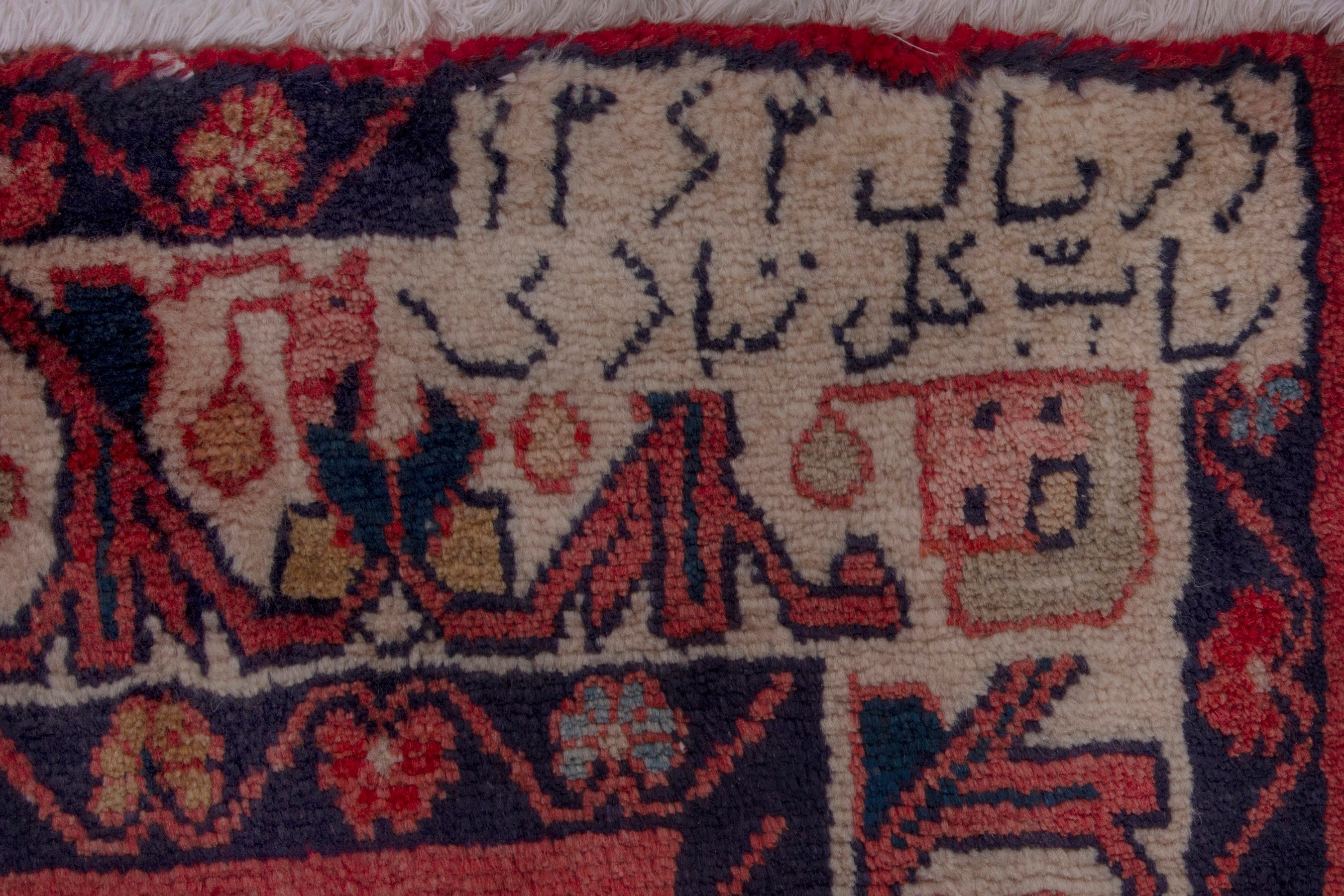 Persian Mahal runner rug in deep red and faded red, view 11 of 18