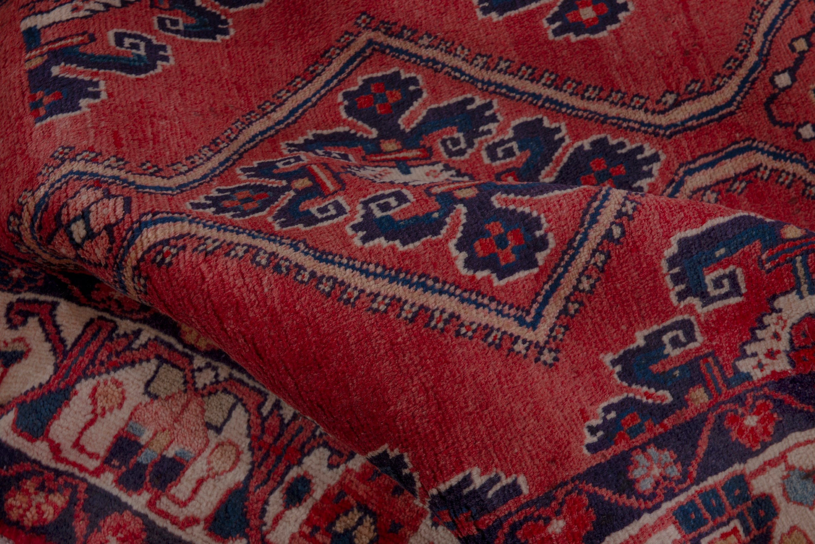 Persian Mahal runner rug in deep red and faded red, view 15 of 18