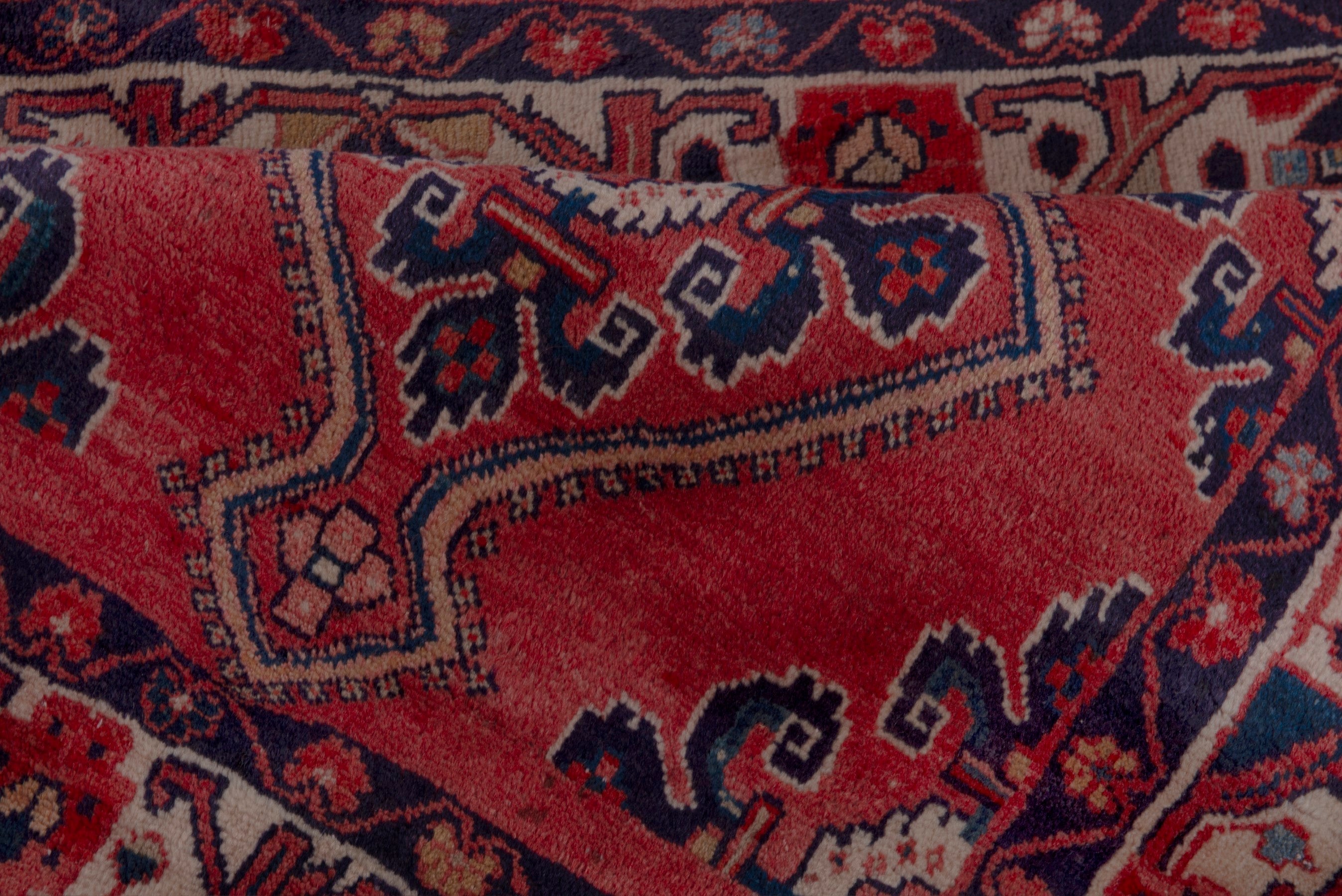 Persian Mahal runner rug in deep red and faded red, view 16 of 18