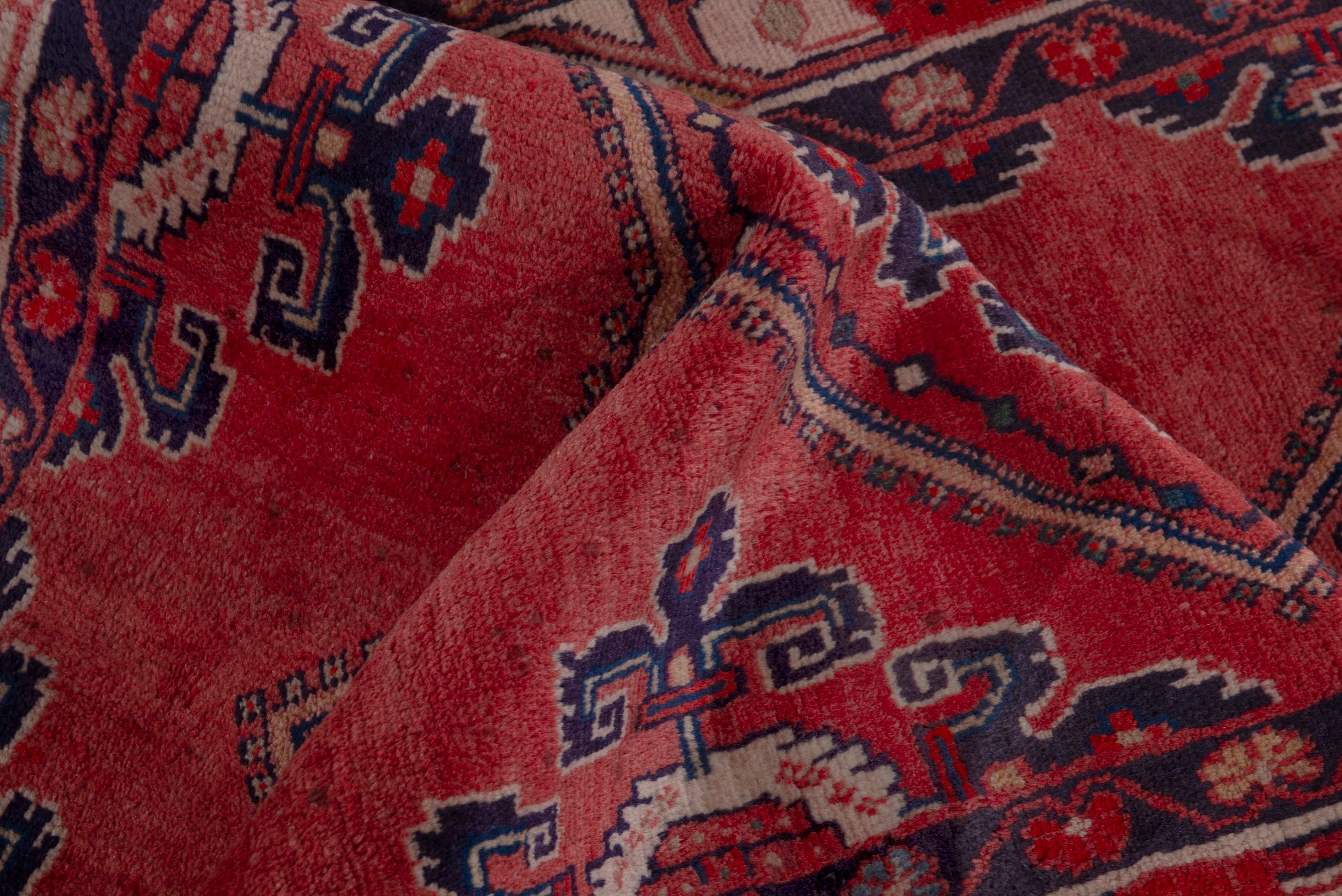 Persian Mahal runner rug in deep red and faded red, view 17 of 18