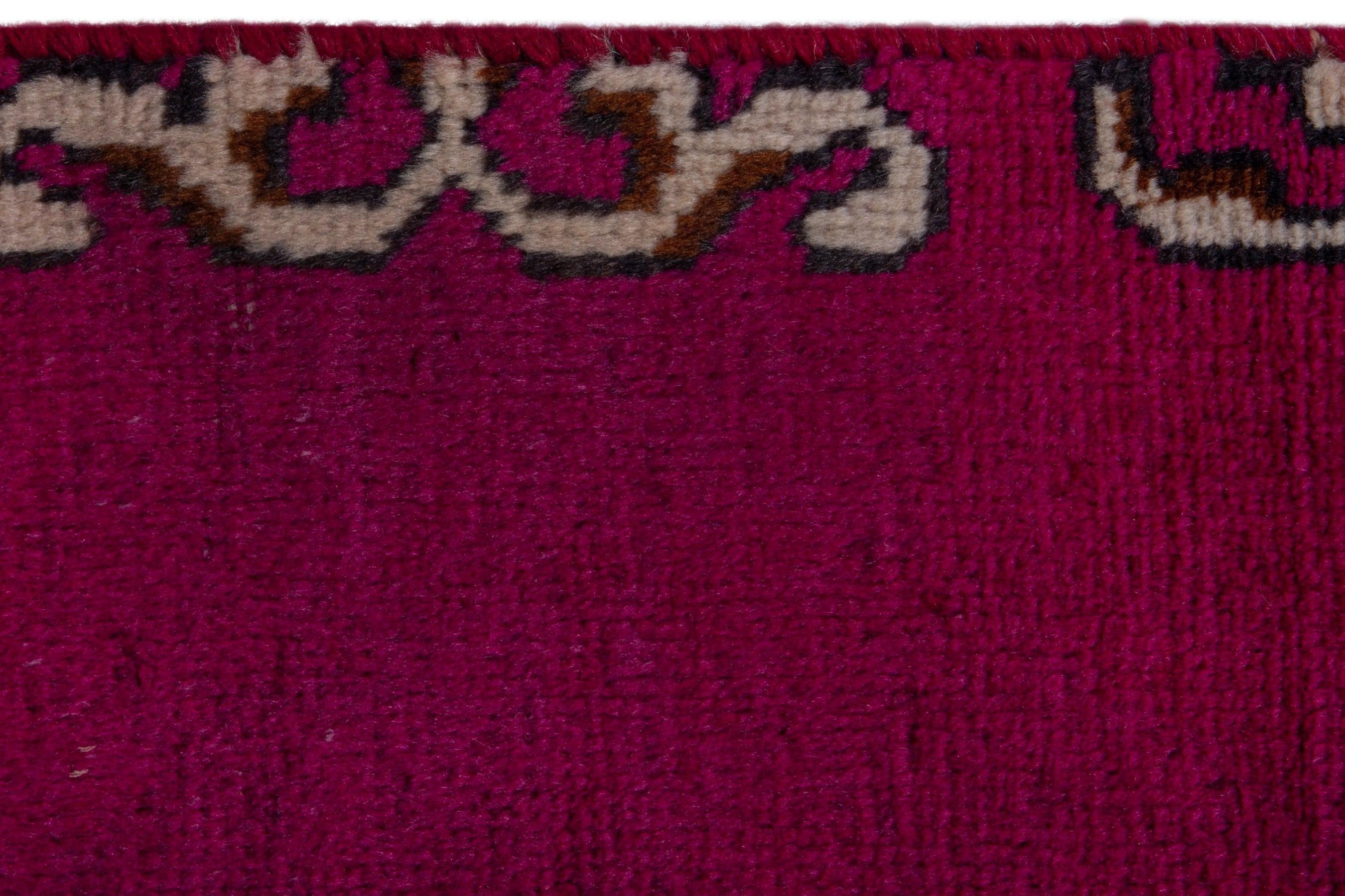 Persian Tabriz runner rug in burgundy, view 11 of 18