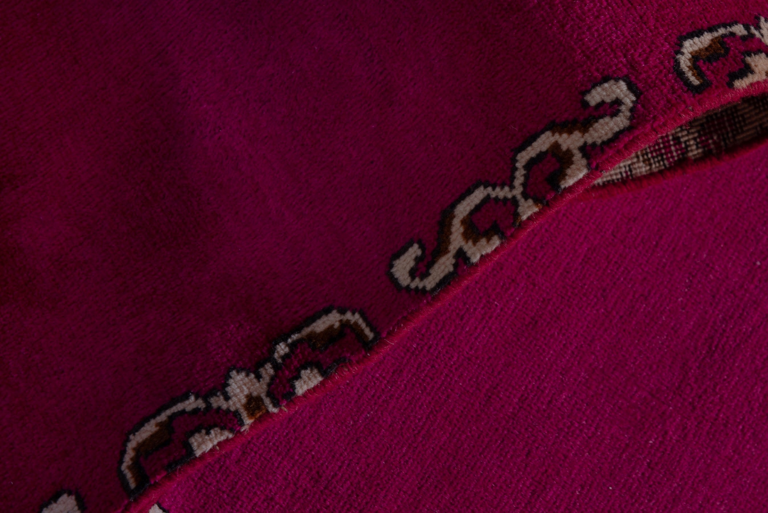Persian Tabriz runner rug in burgundy, view 14 of 18