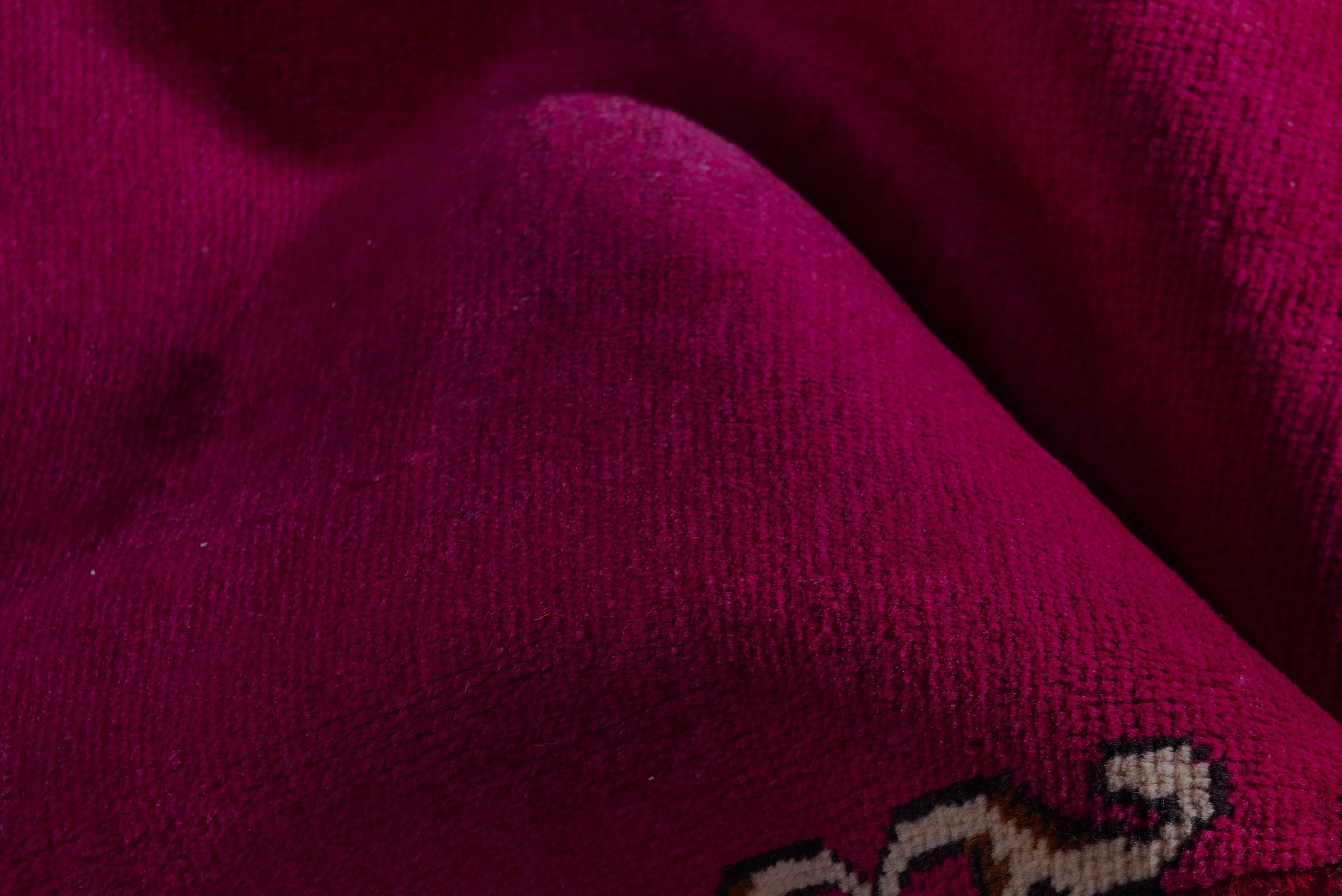 Persian Tabriz runner rug in burgundy, view 15 of 18