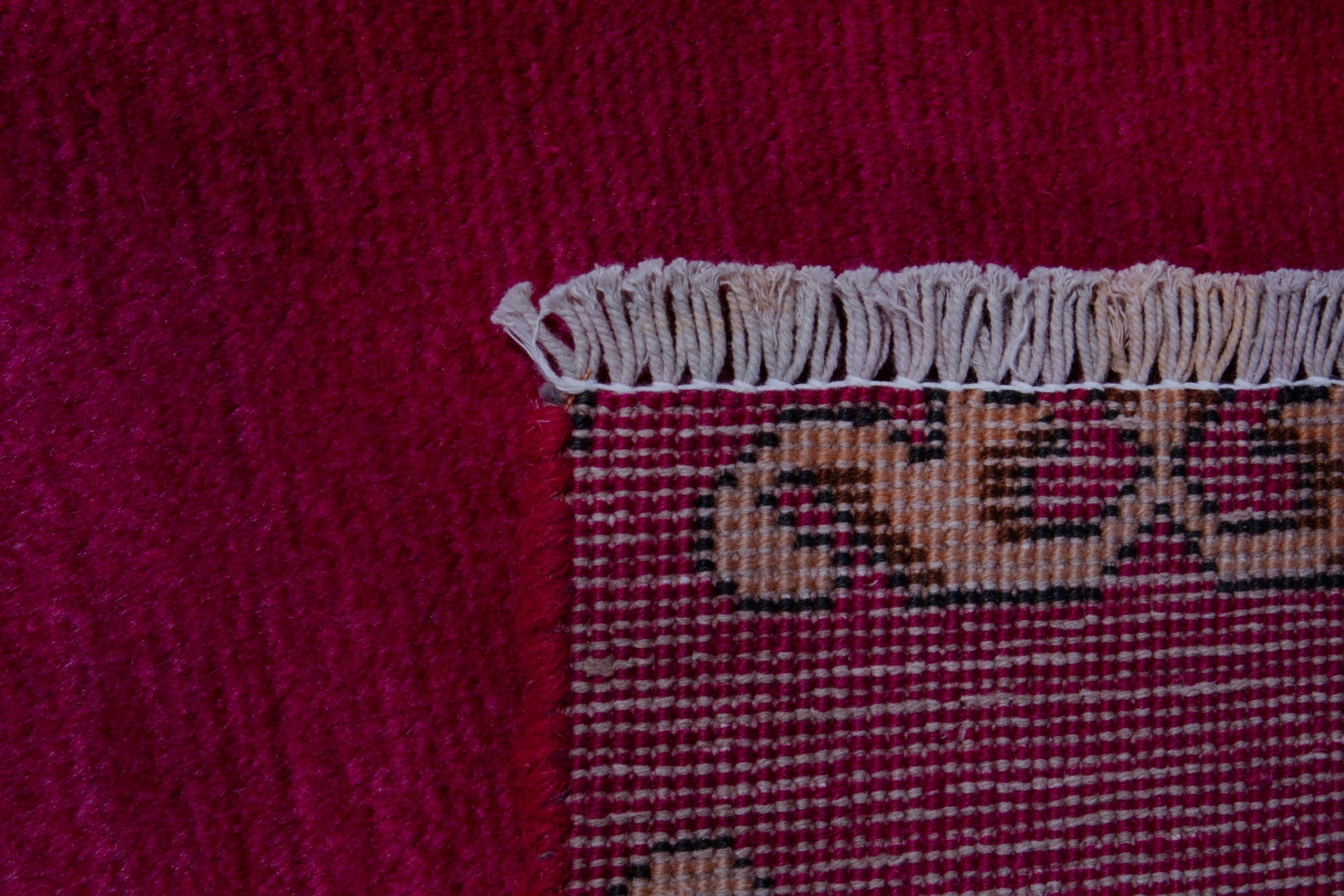 Persian Tabriz runner rug in burgundy, view 18 of 18