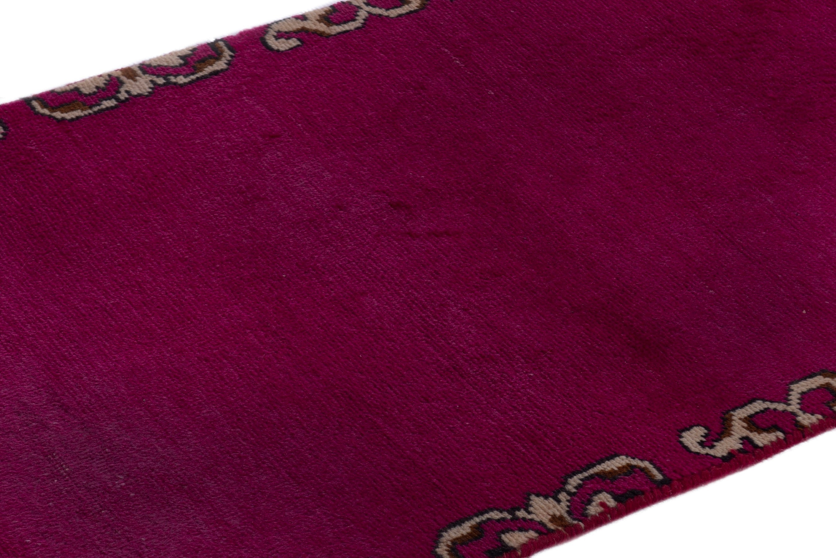 Persian Tabriz runner rug in burgundy, view 6 of 18