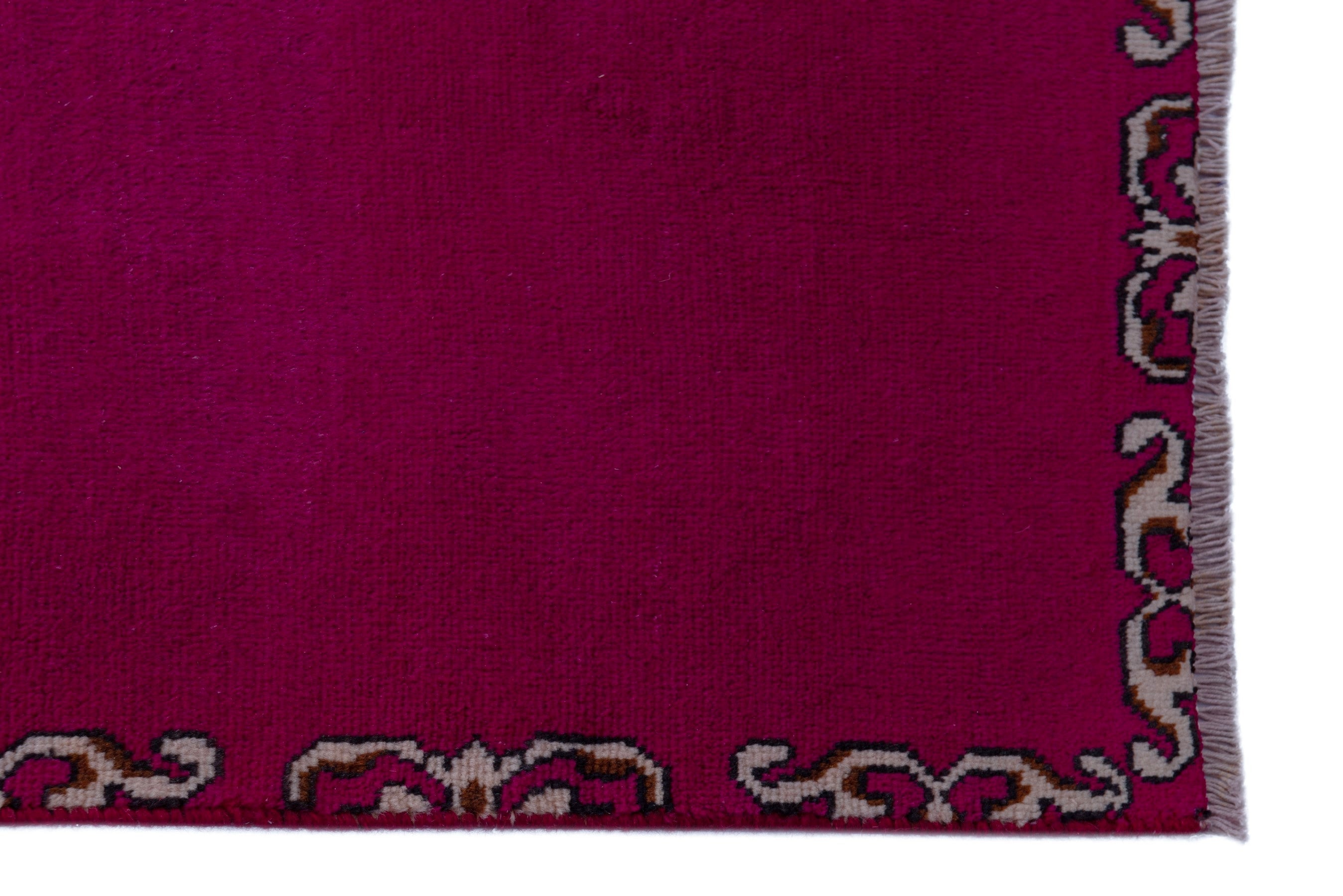 Persian Tabriz runner rug in burgundy, view 5 of 18