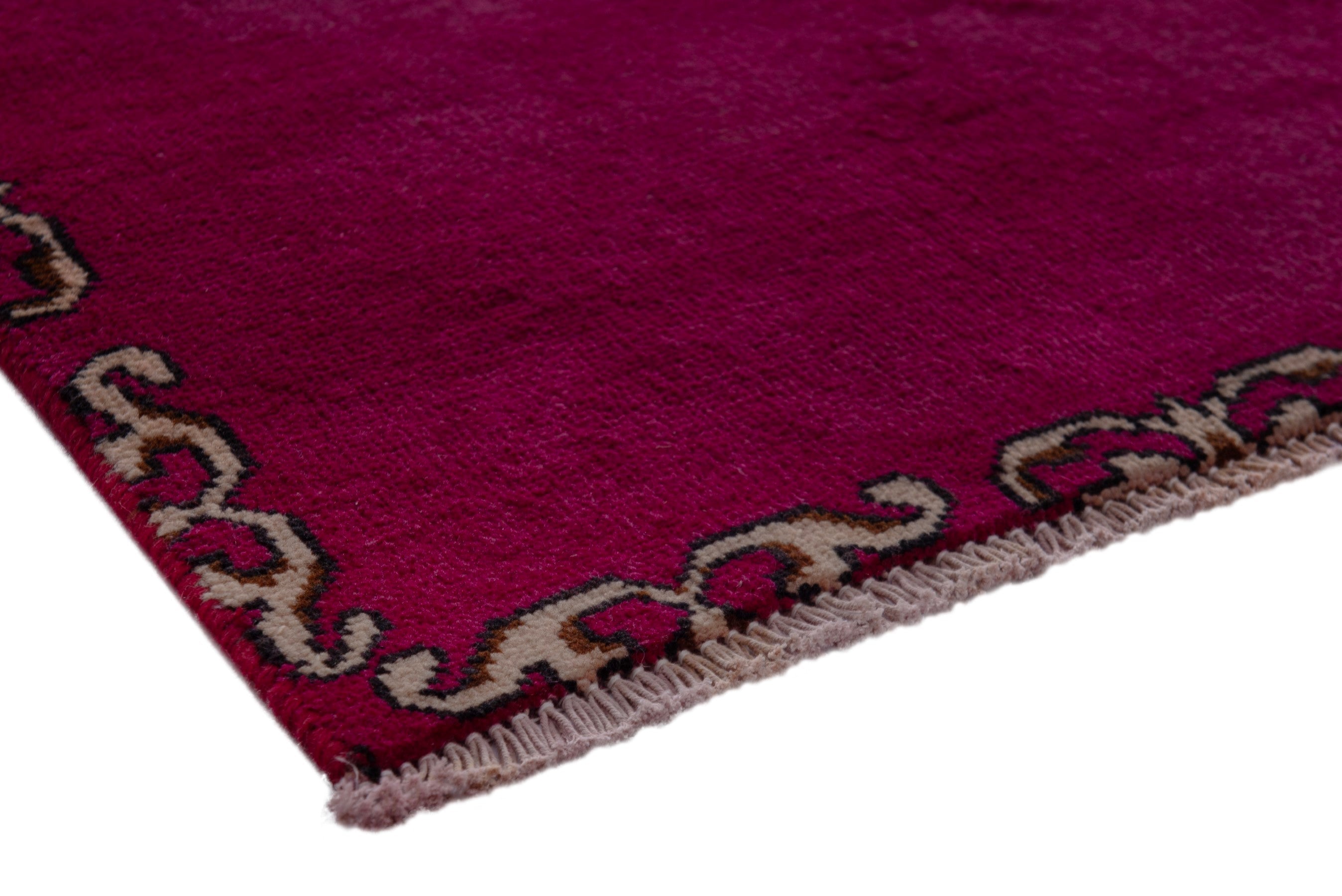 Persian Tabriz runner rug in burgundy, view 4 of 18