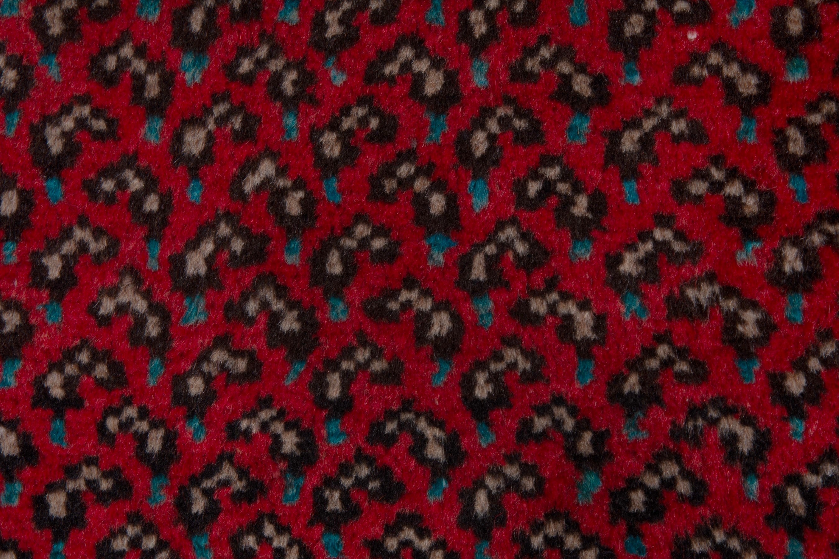 Persian Botteh runner rug in deep red and charcoal, view 13 of 17