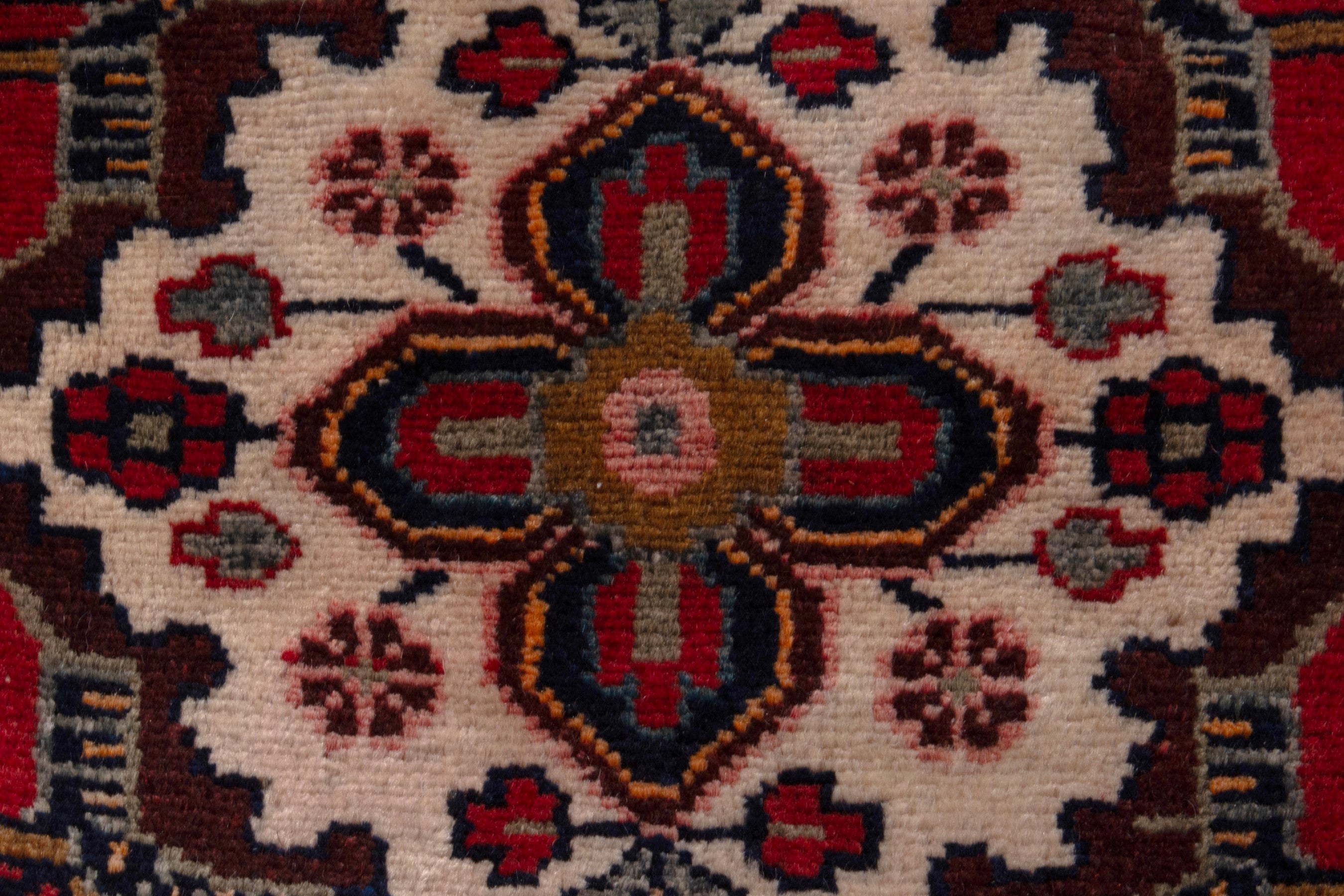 Persian Hamedan runner rug in deep red and burgundy, view 11 of 19