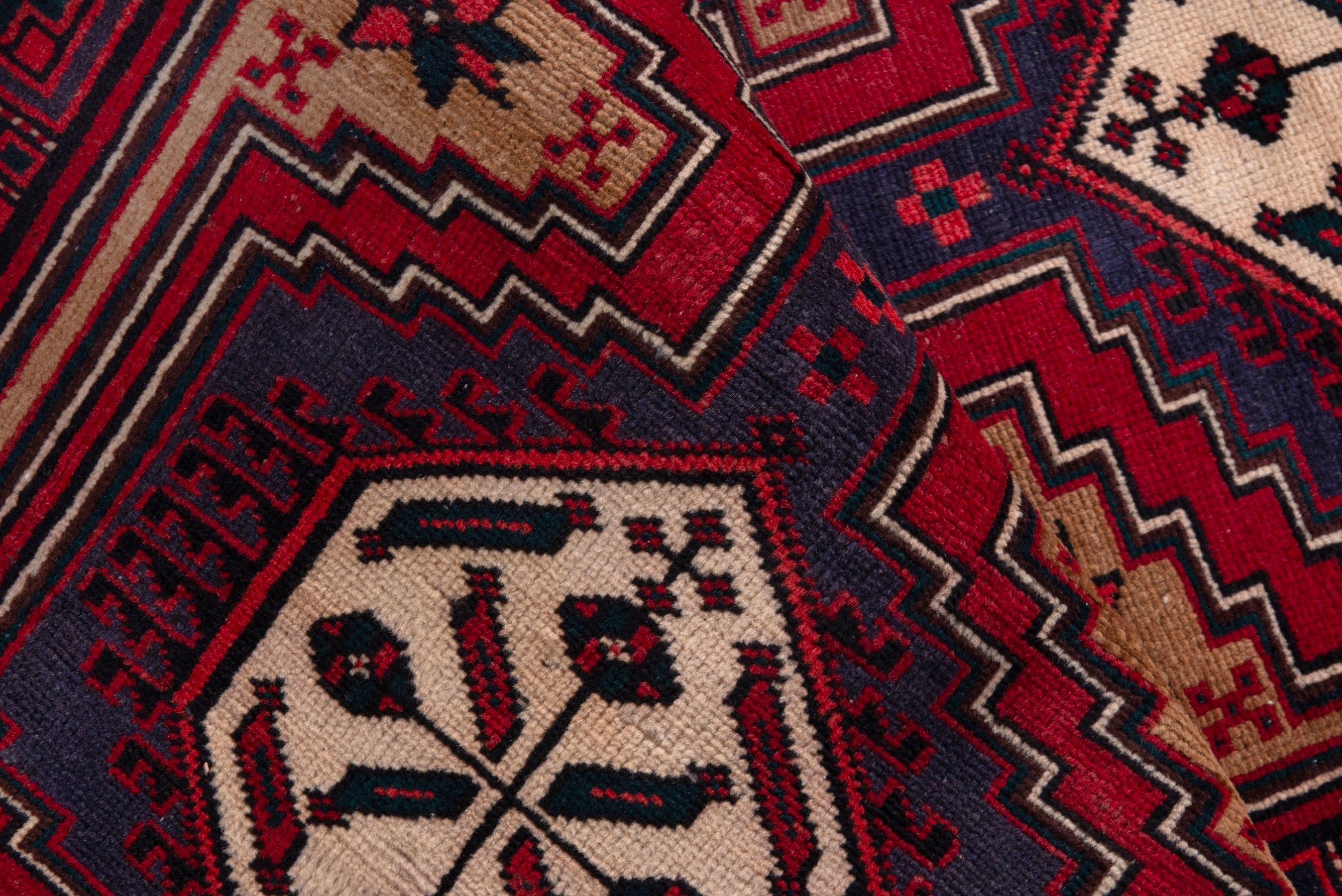 Persian Ardabil runner rug in burgundy and deep red, view 14 of 18