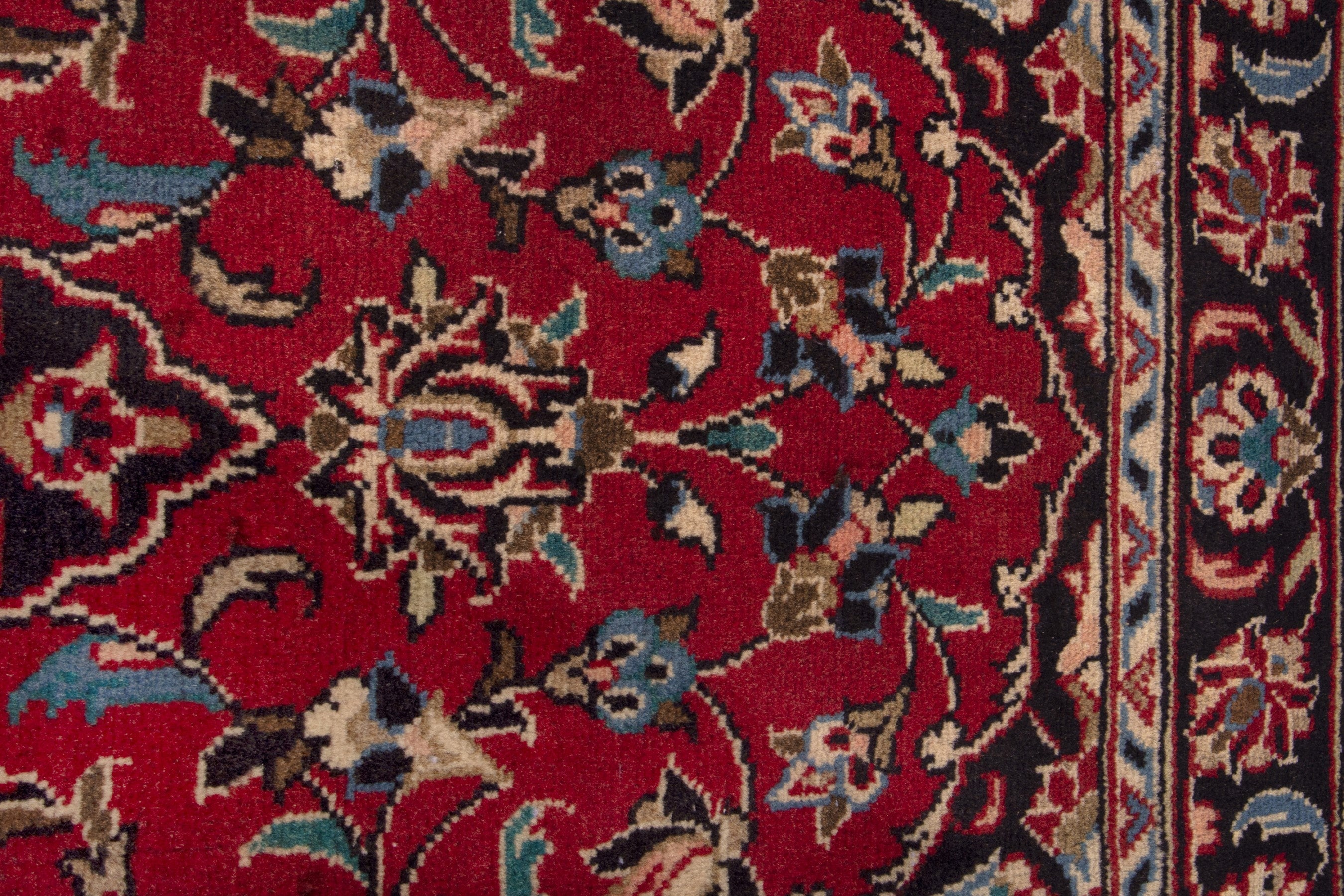 Persian Ardakan runner rug in deep red and dark brown, view 13 of 17