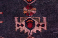 Turkish Anatolian runner rug in slate and deep red, view 5 of 18