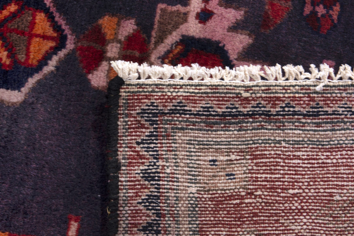 Turkish Anatolian runner rug in slate and deep red, view 10 of 18