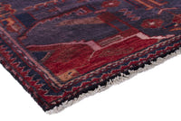 Turkish Anatolian runner rug in slate and deep red, view 15 of 18